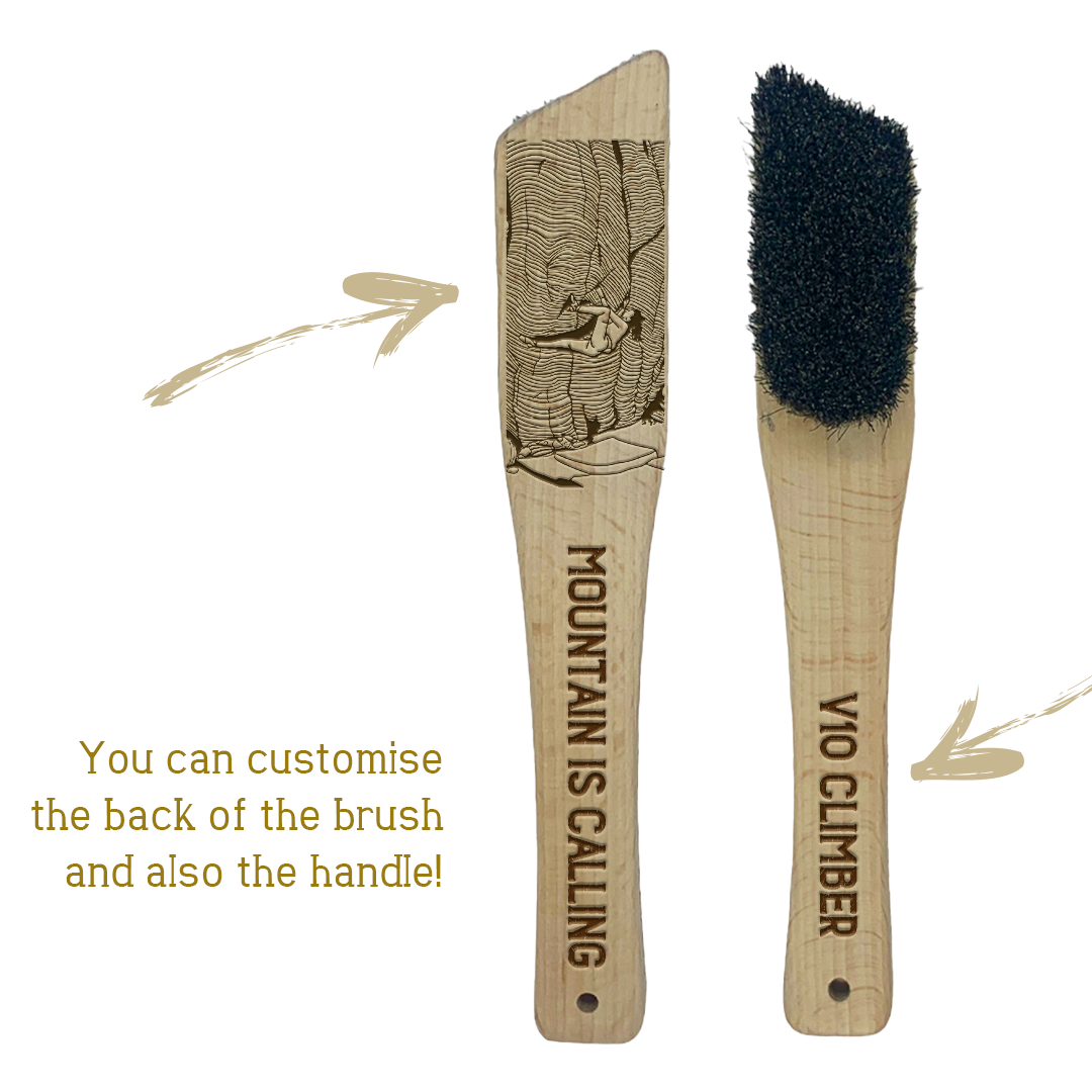 【來圖訂製】𝗗𝗜𝗙𝗙𝗘𝗥𝗘𝗡𝗧 𝗣𝗜𝗚™ OG brush with paracord fully customised by you 刻圖大豬攀岩掃