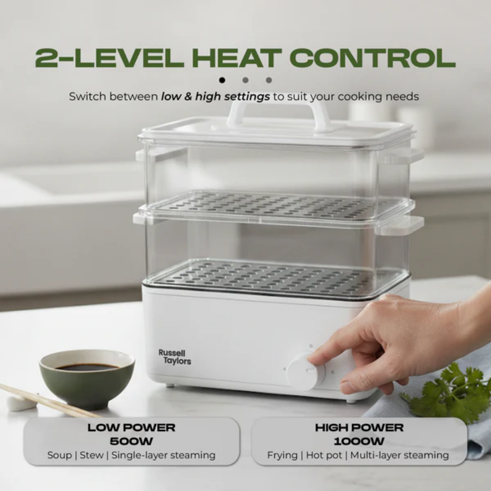 Russell Taylors 18L 3-Tier Food Steamer (MC31)