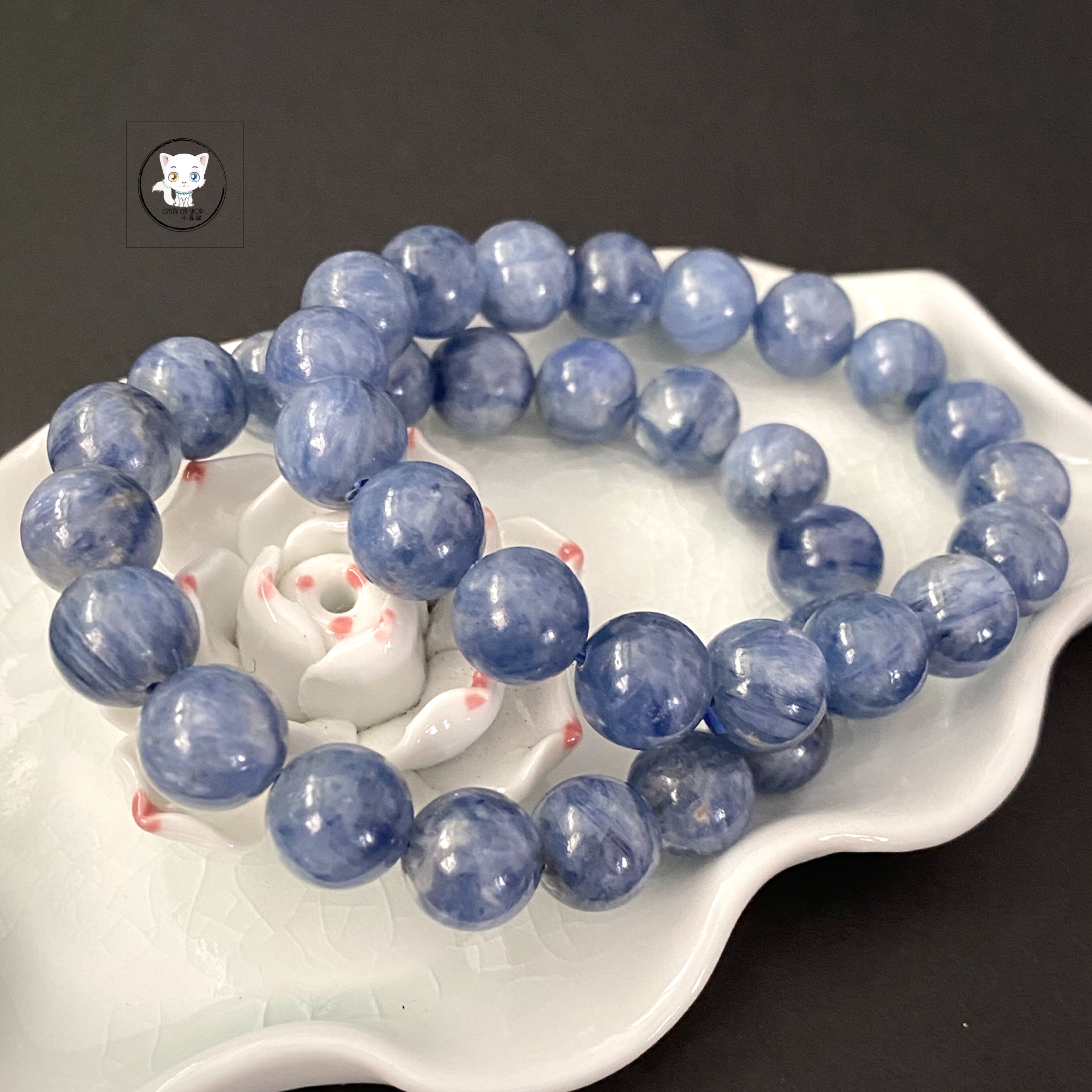 美國原色藍晶石手鏈 11mm