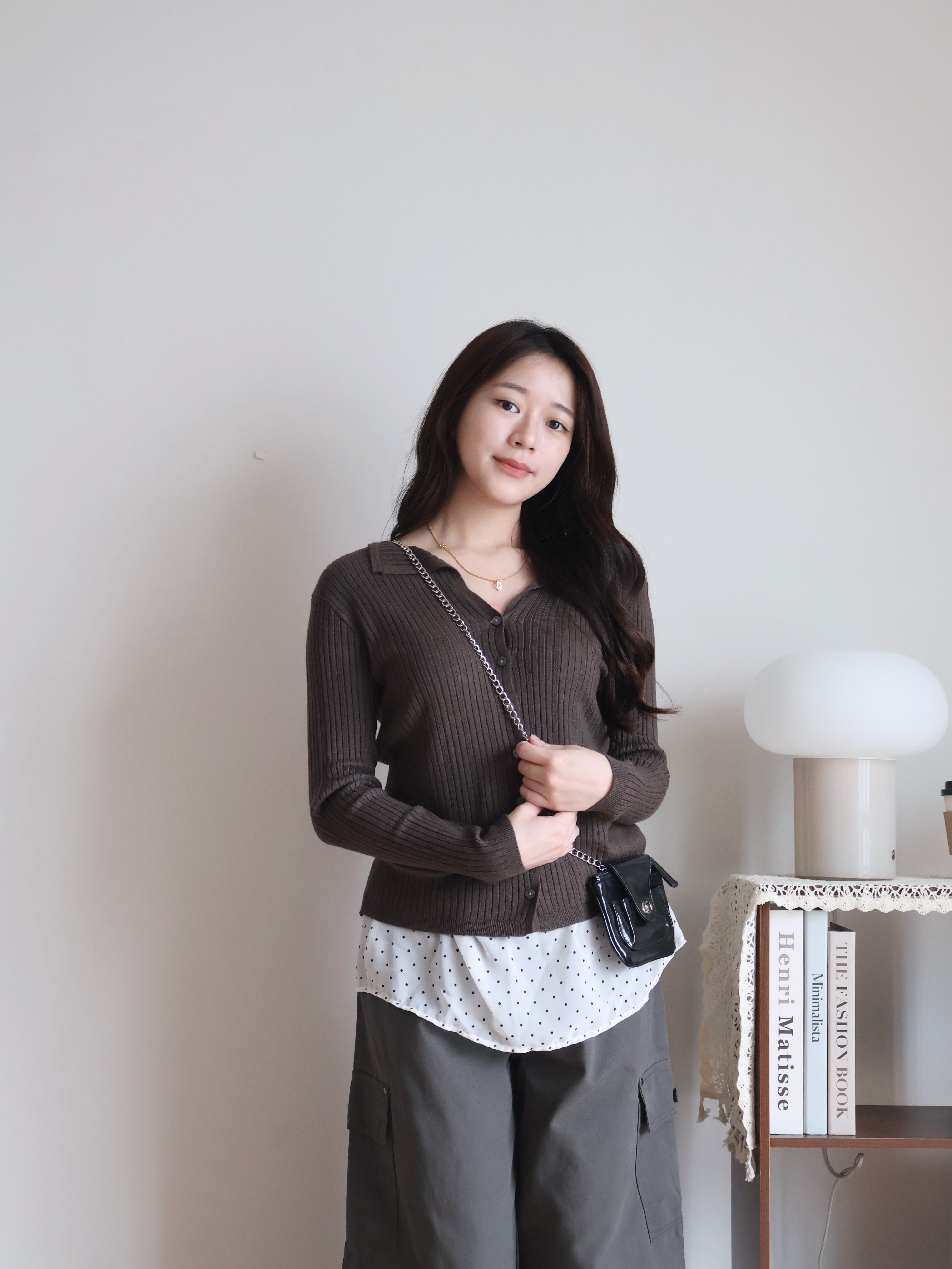 Quinn Knitted Cardigan | Brown