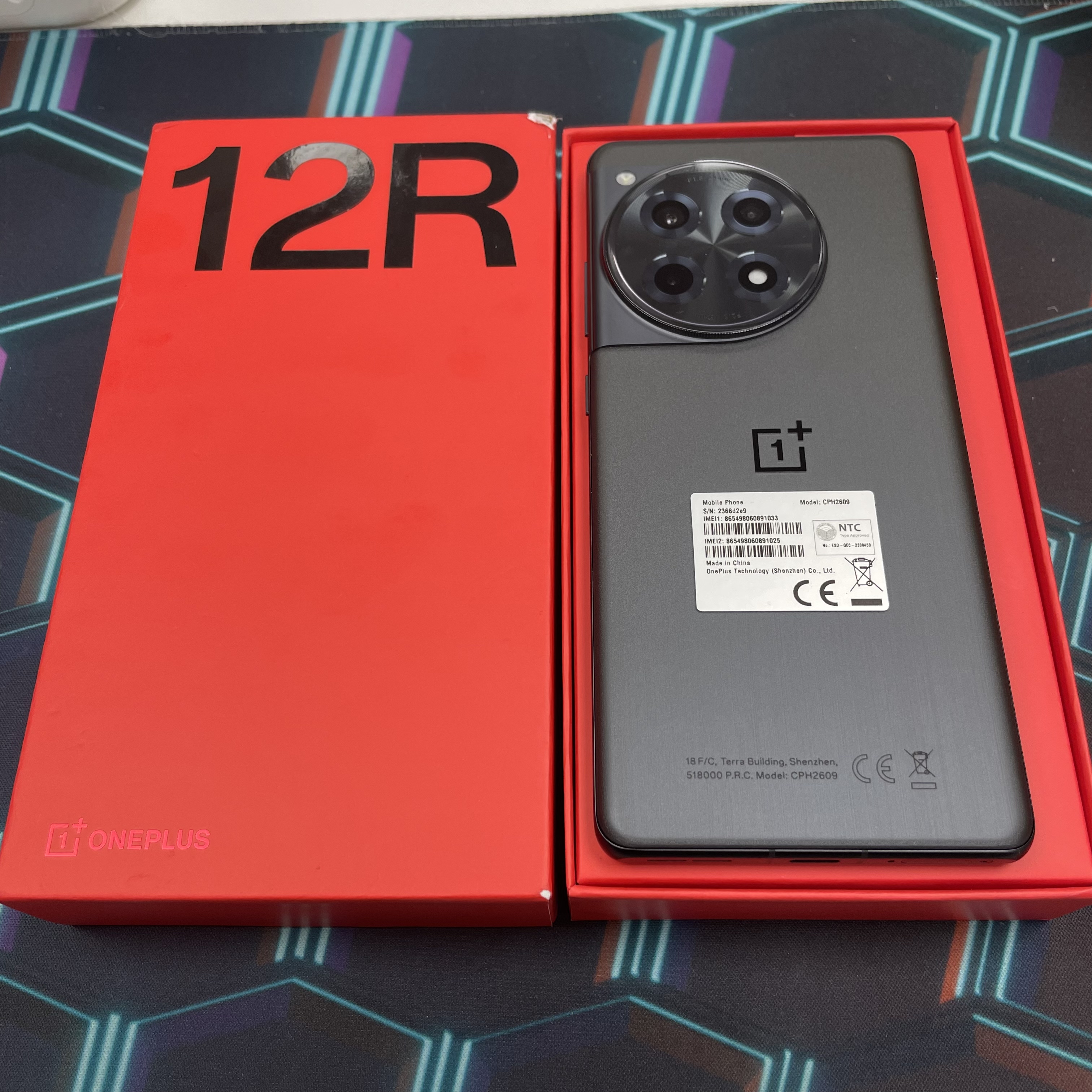 *6237 OnePlus 12R 完美機 16+256GB 黑色 black