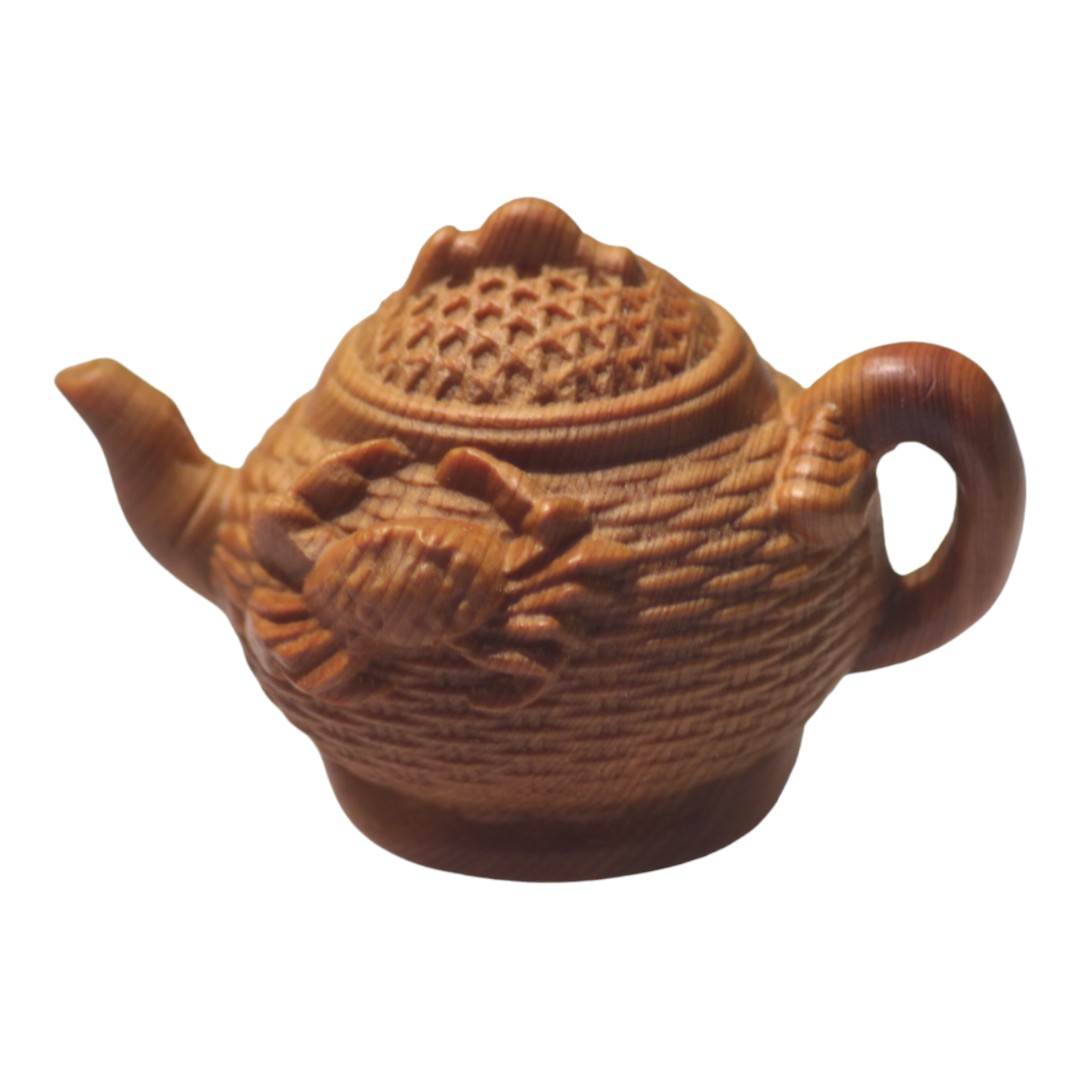 茶壺 木雕擺設
