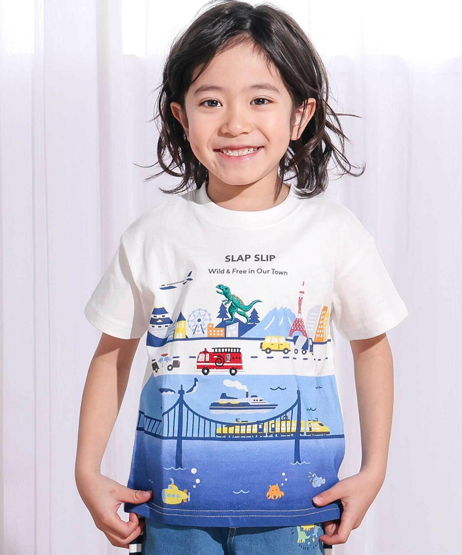 🆕【⭐訂購⭐】  日本直送🌀日式風景印花 恐龍/消防車刺繡 短袖Tee［2款選］🌀[ELDA-0027][260503]