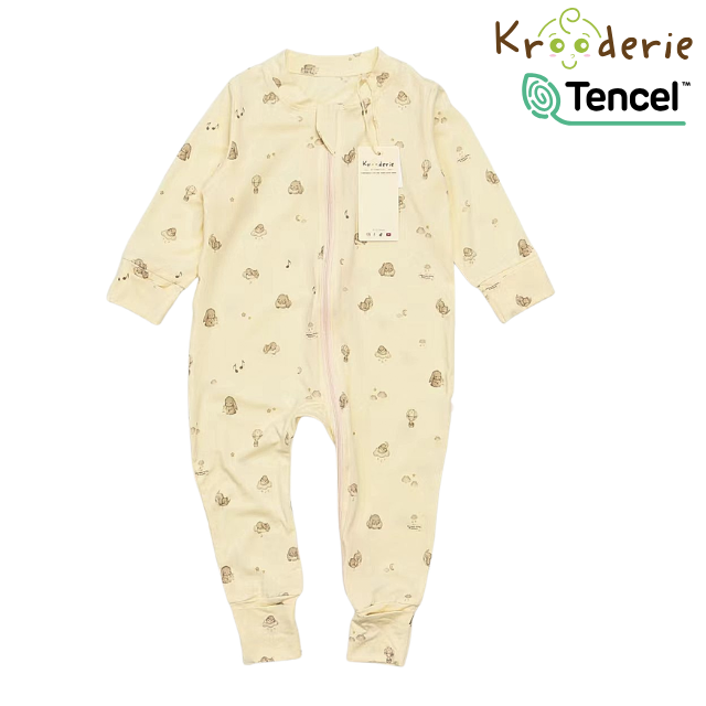Krooderie TENCEL Baby Zip Romper Sleepwear Bodysuit Jumpsuit