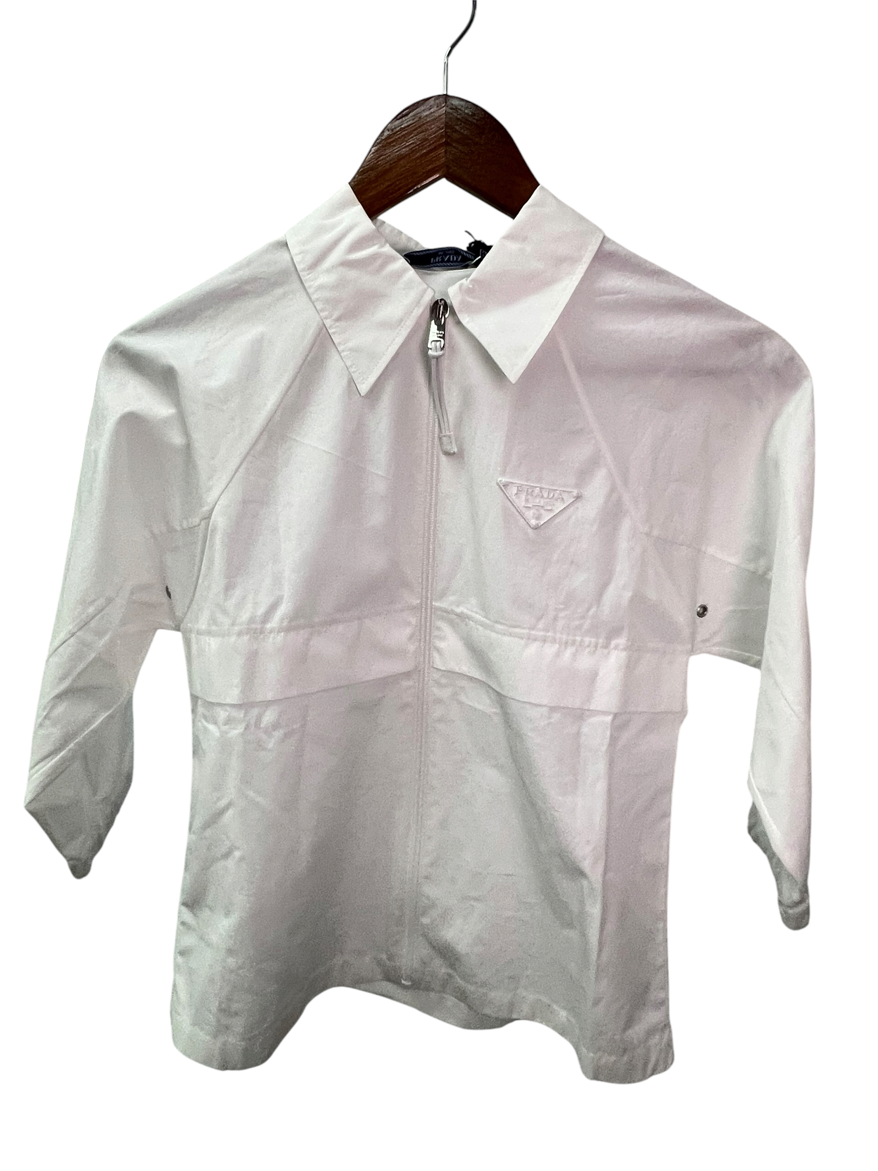 Unused Item PRADA Zip-Up Poplin Shirt / Product Code: 26051019