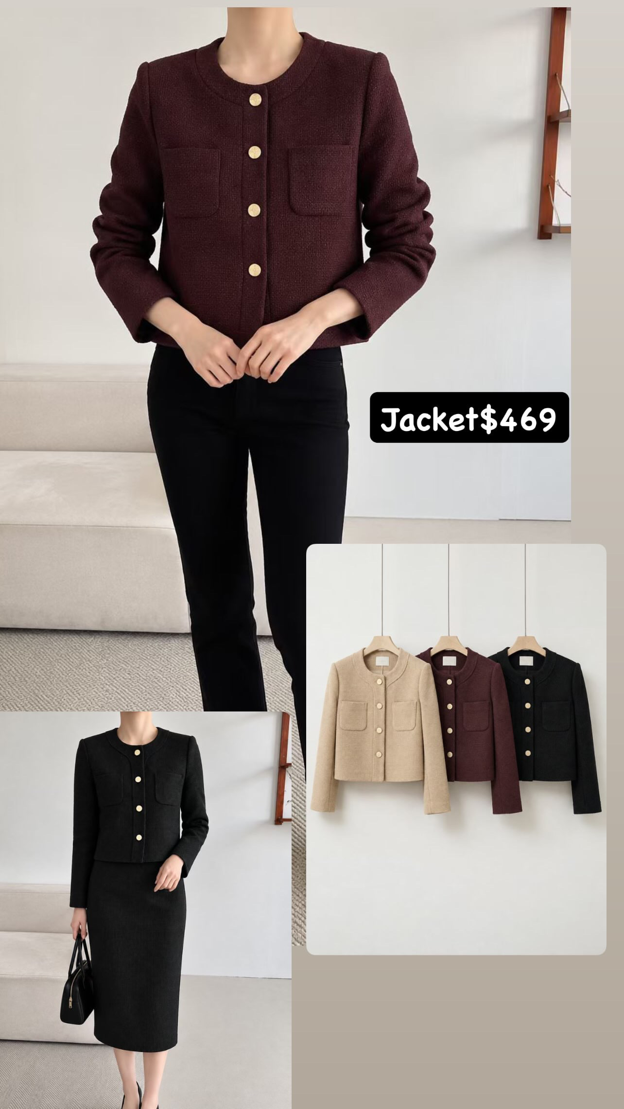 jacket🇰🇷🇰🇷新款速遞 9/10🔥🔥14205#ff4487