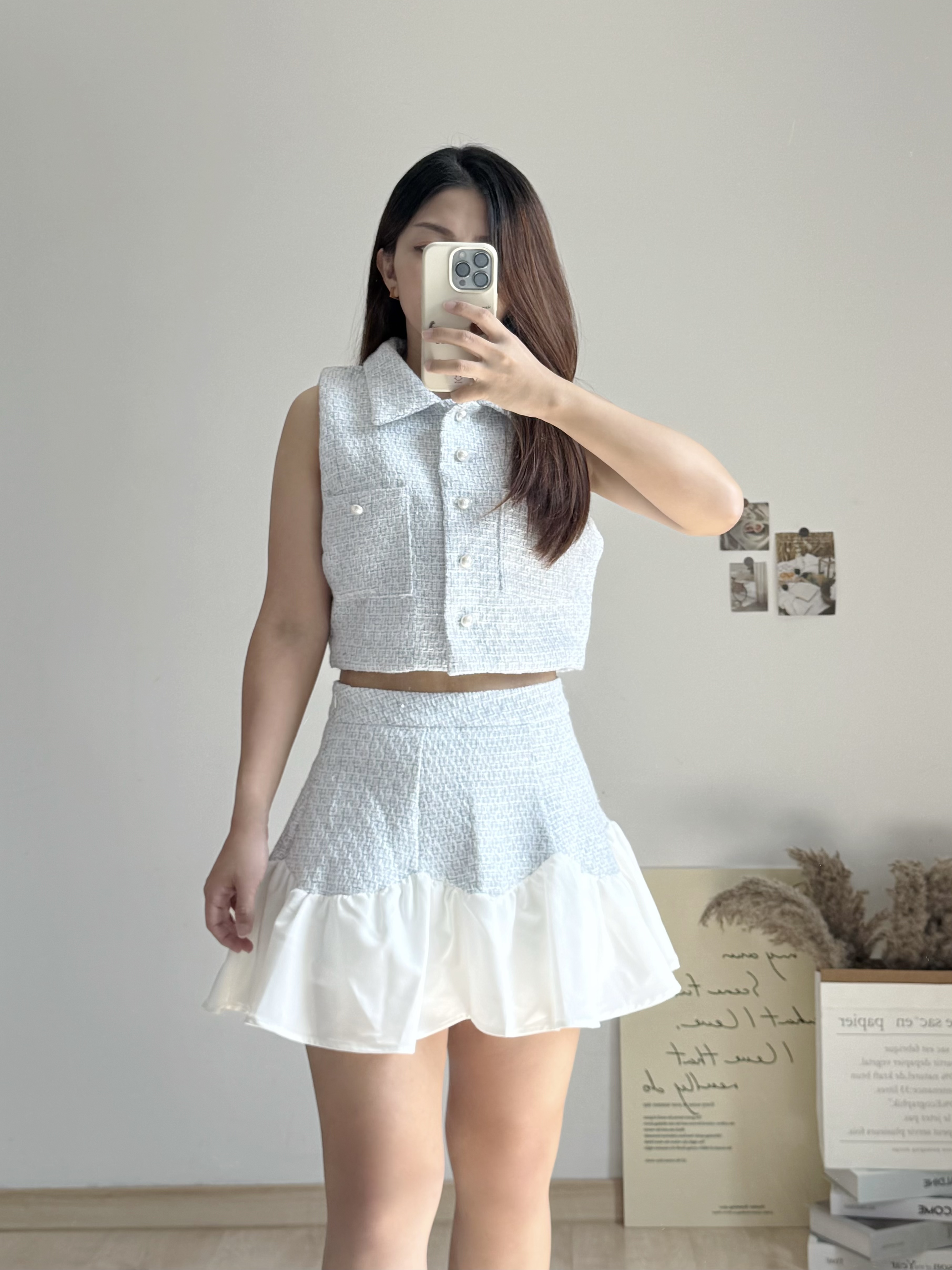 Hailey Tweed Set 高品名媛小香风套装 ( 2 colours ) Premium Quality