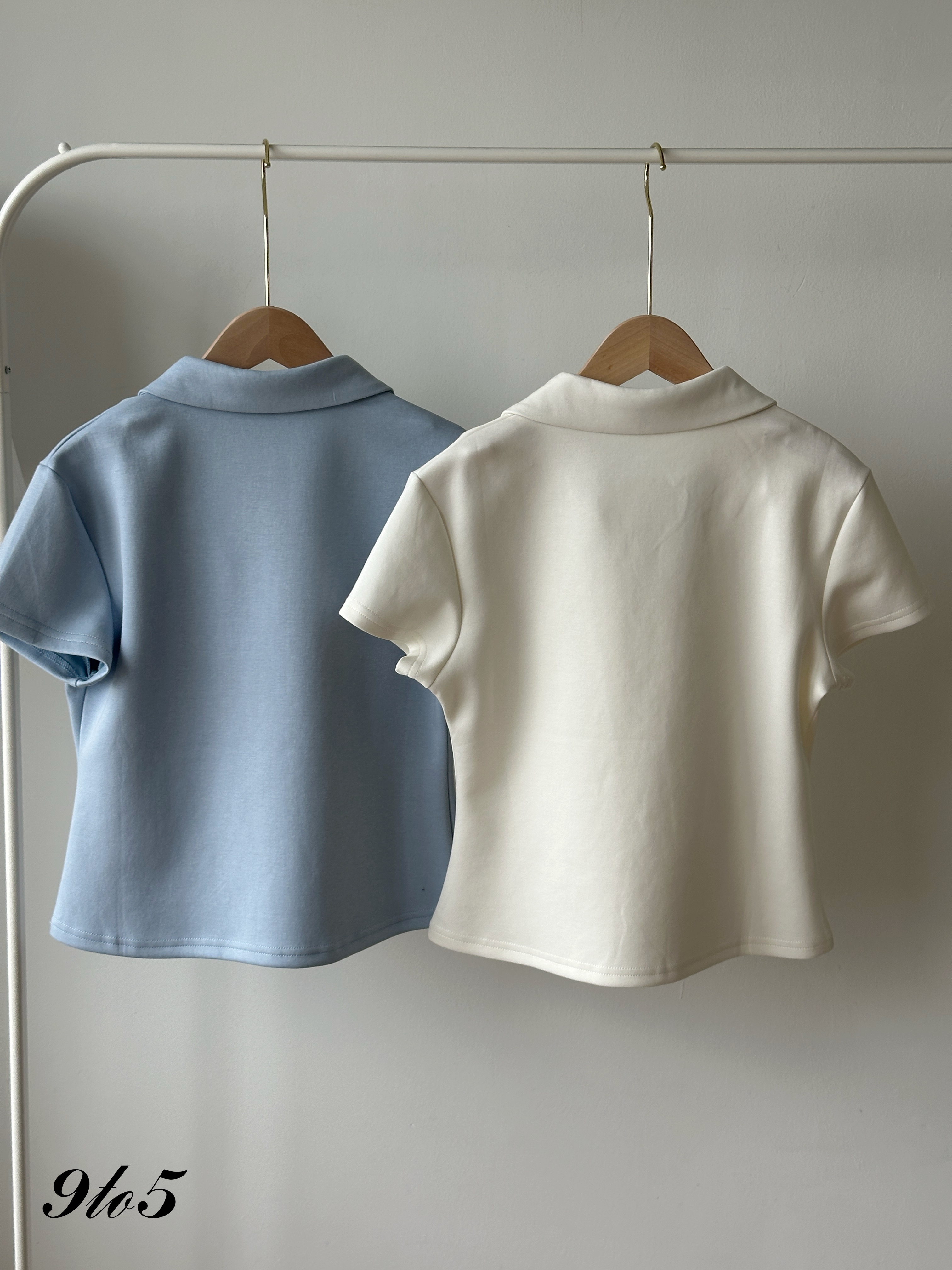 T4350 Fake Two-Pieces Polo Top - 4 Colors 
