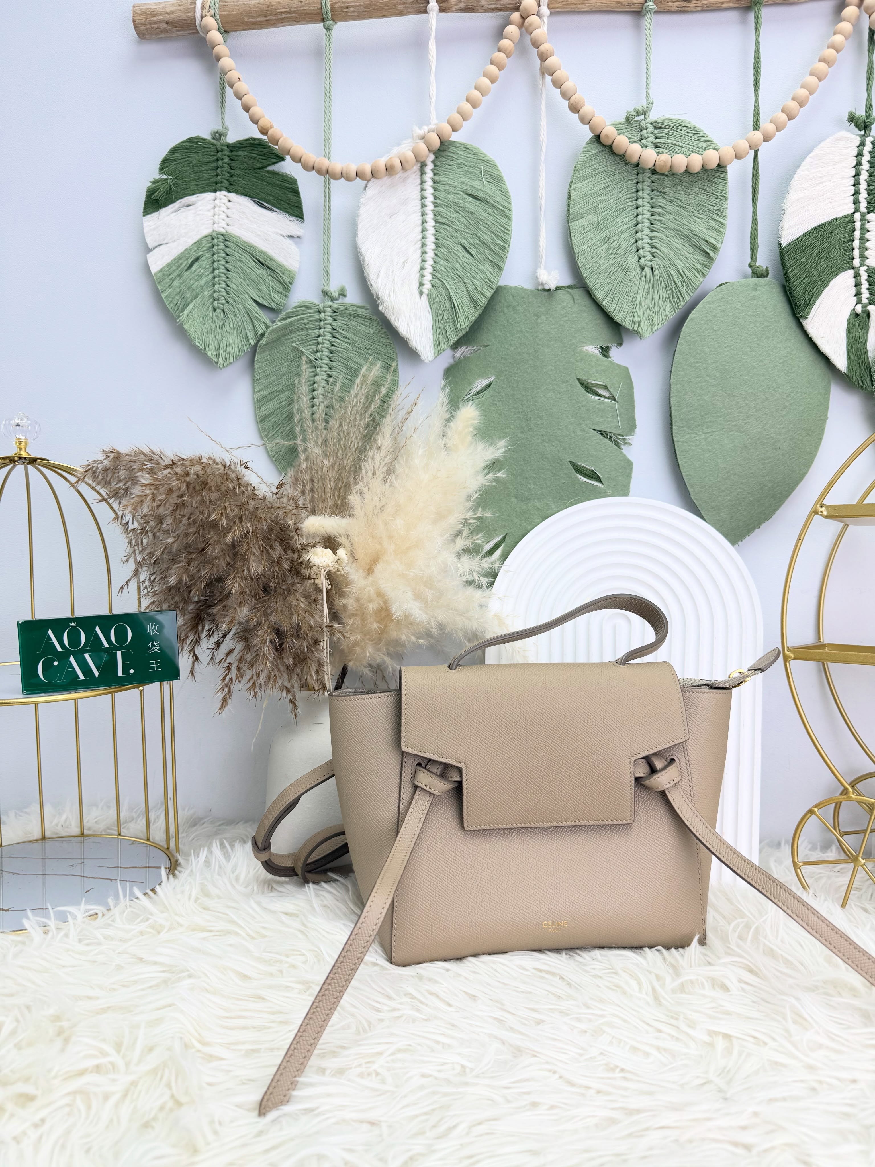 Celine👜 PRE OWNED 🛍️奶茶色belt bag 有塵袋🤎