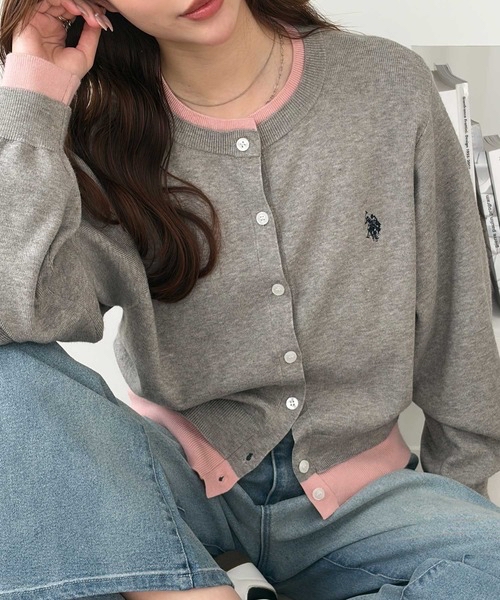 日本直送 限時特價優惠中  人氣聯名預訂： GeeRA x [U.S. POLO ASSN.] 拼色層次針織外套