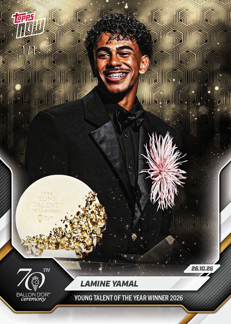 Lamine Yamal - 2026 Ballon d'Or Topps NOW® #2 年度最佳年輕球員紀念卡【團購】