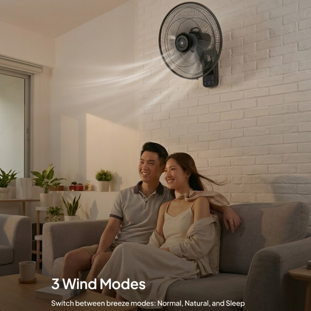KDK 16" DC Wall Fan with Remote Control JV40S AOI