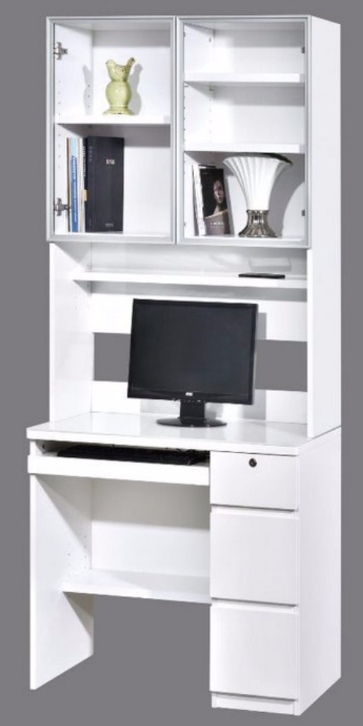 HH-2800-236/亮光白色電腦書檯910x460x1980mm