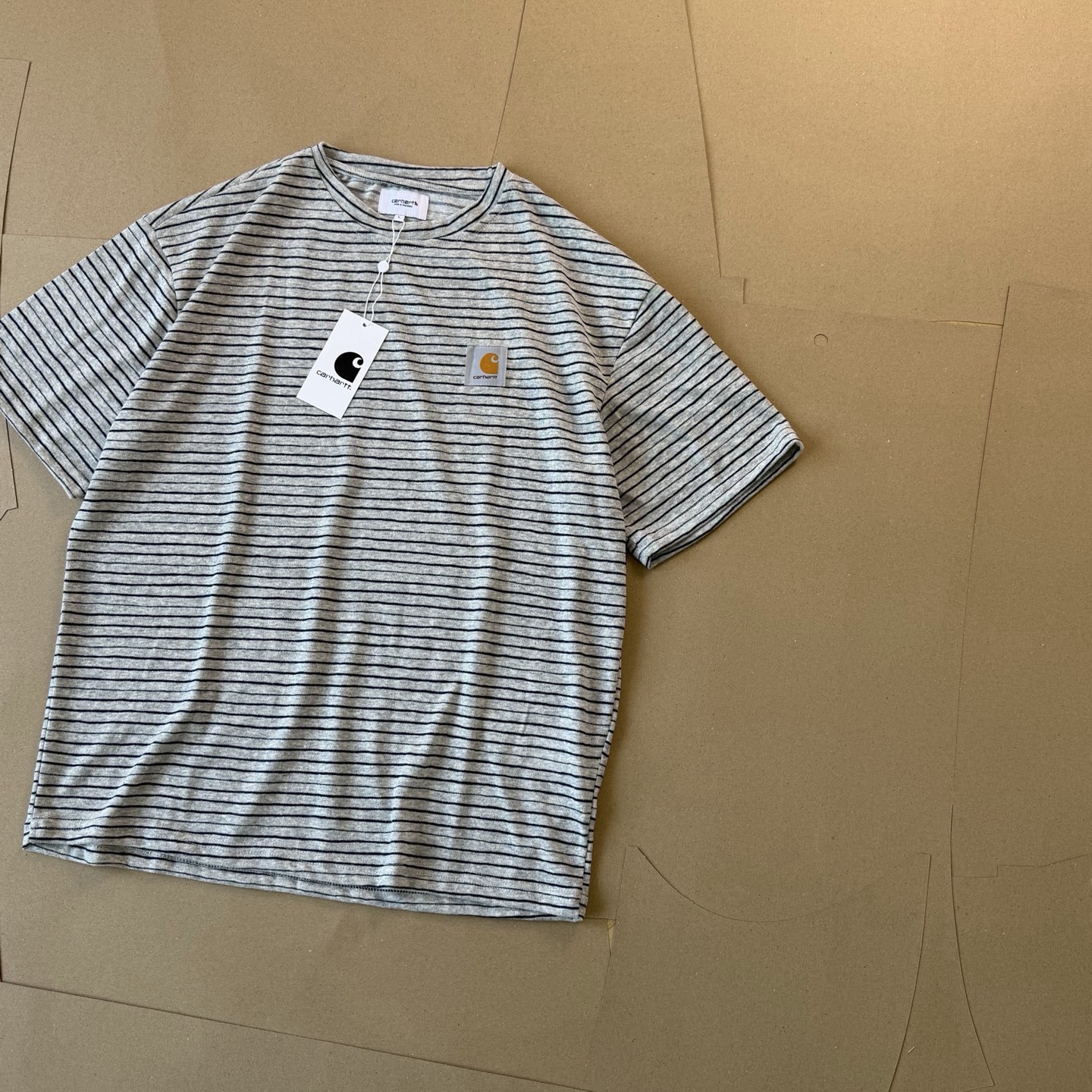 預訂 Car hartt 竹節棉條紋短袖Tee