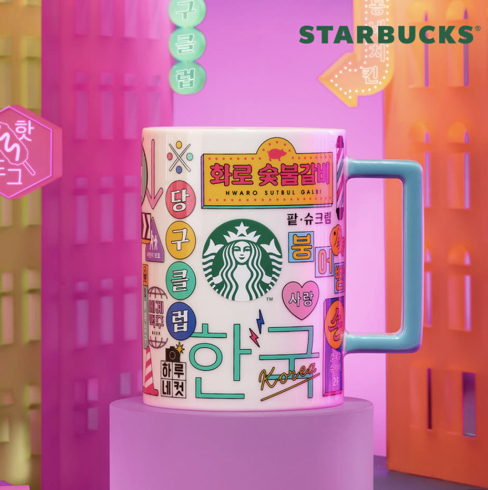韓國 Starbucks 星巴克 霓虹燈 遇熱變色 馬克杯 414ml｜Hangeul Sion Mug 