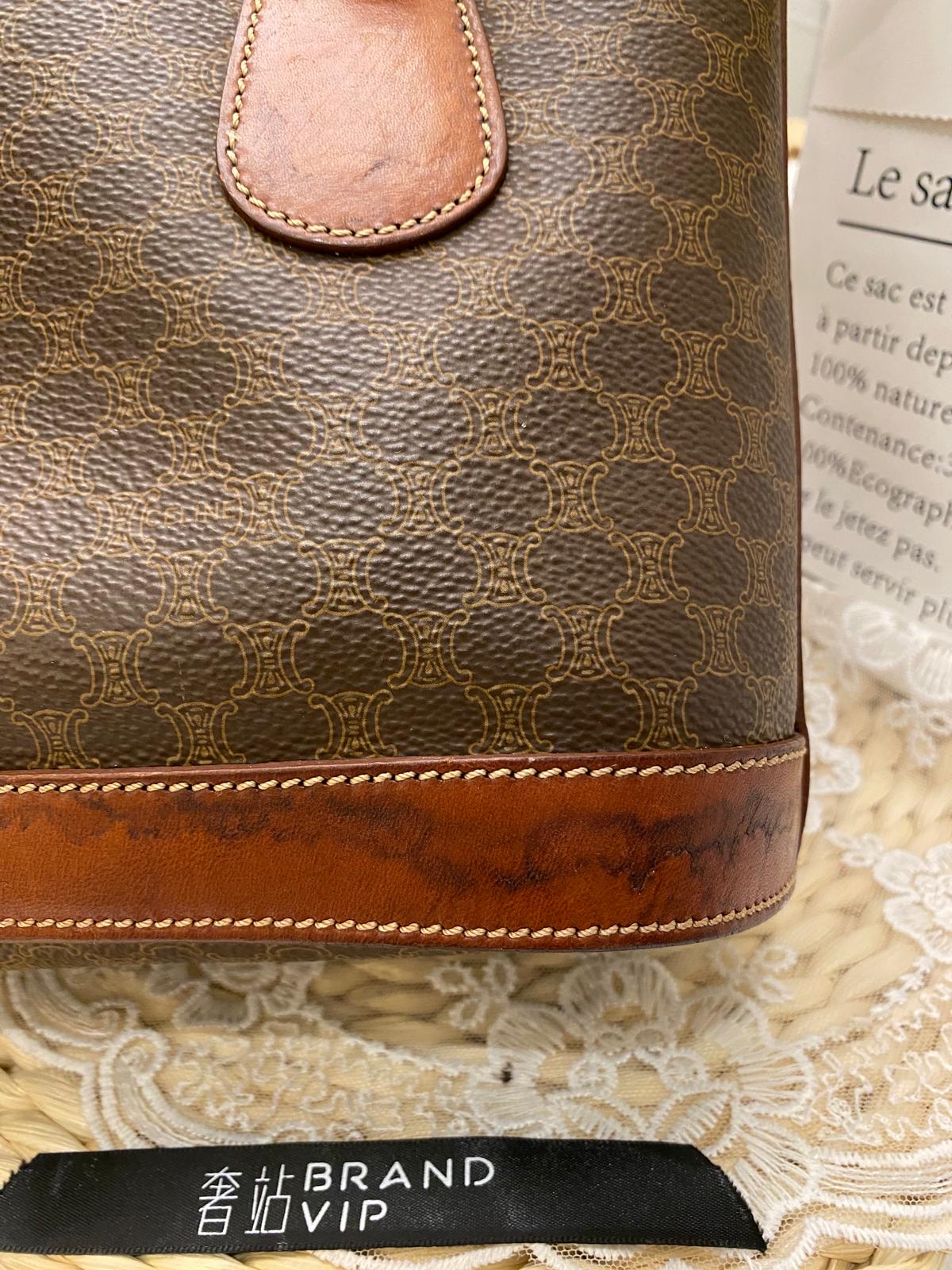 Celine Vintage Macadam Triomphe Bucket Bag