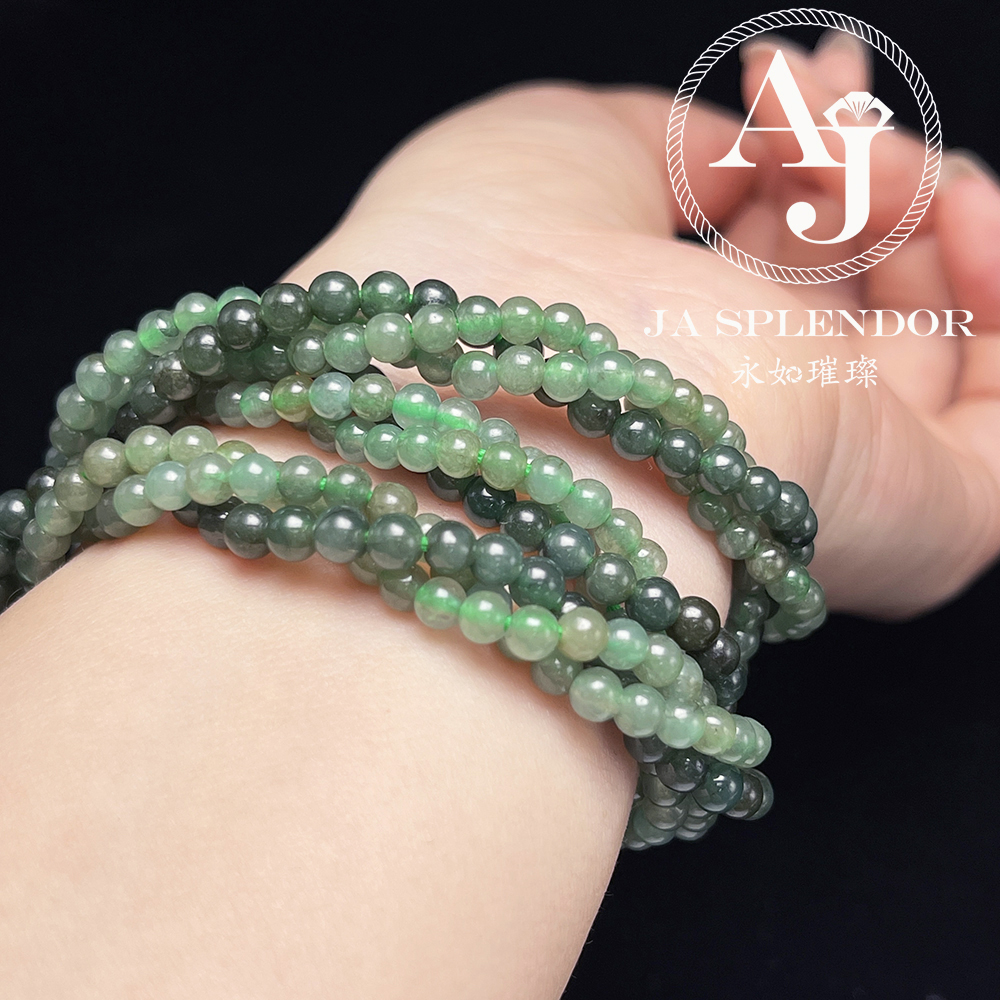 FB-G24 天然翡翠A玉 綠野仙蹤扭紋設計項鏈