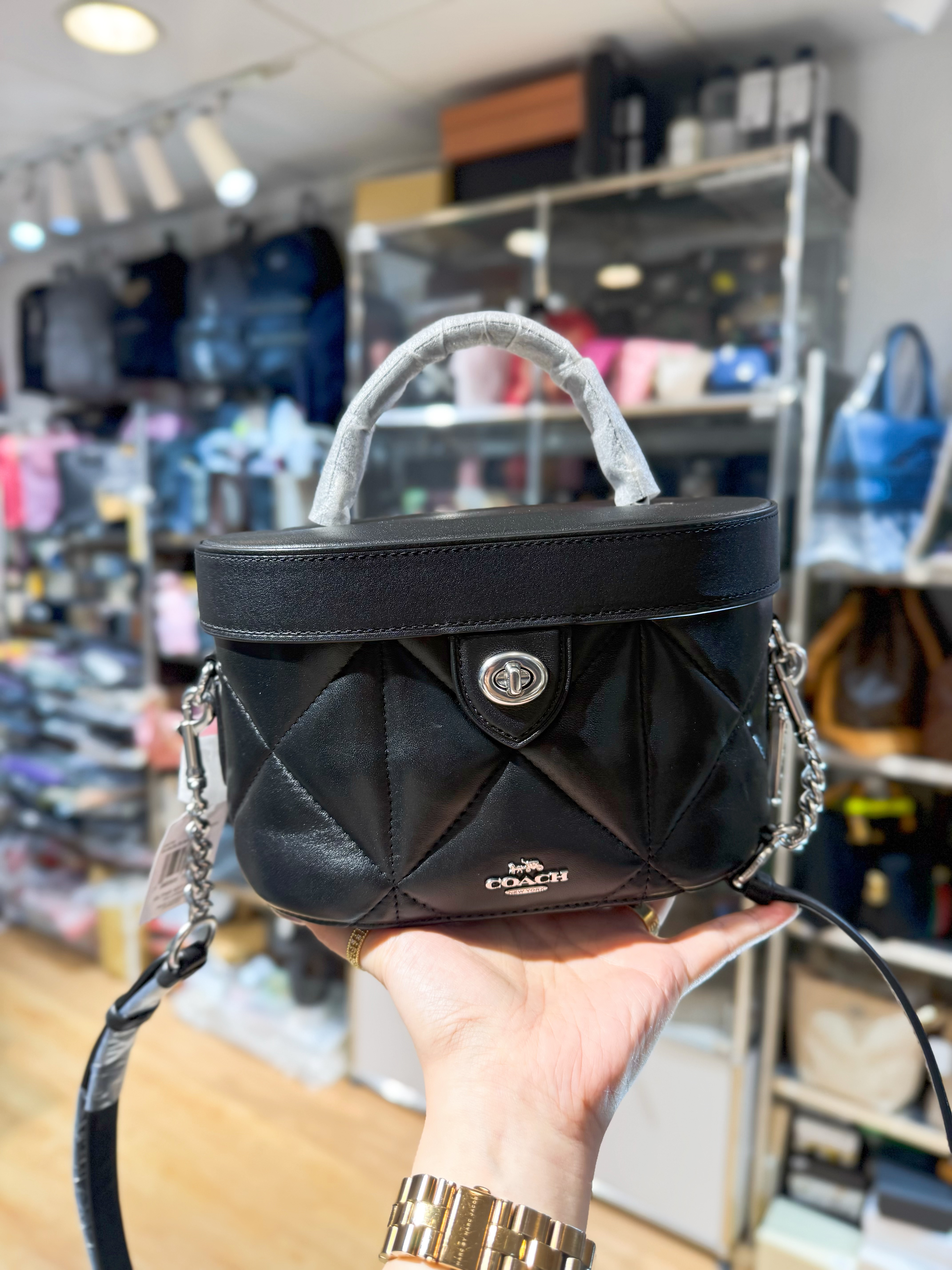 Coach Kay box quilted/blk