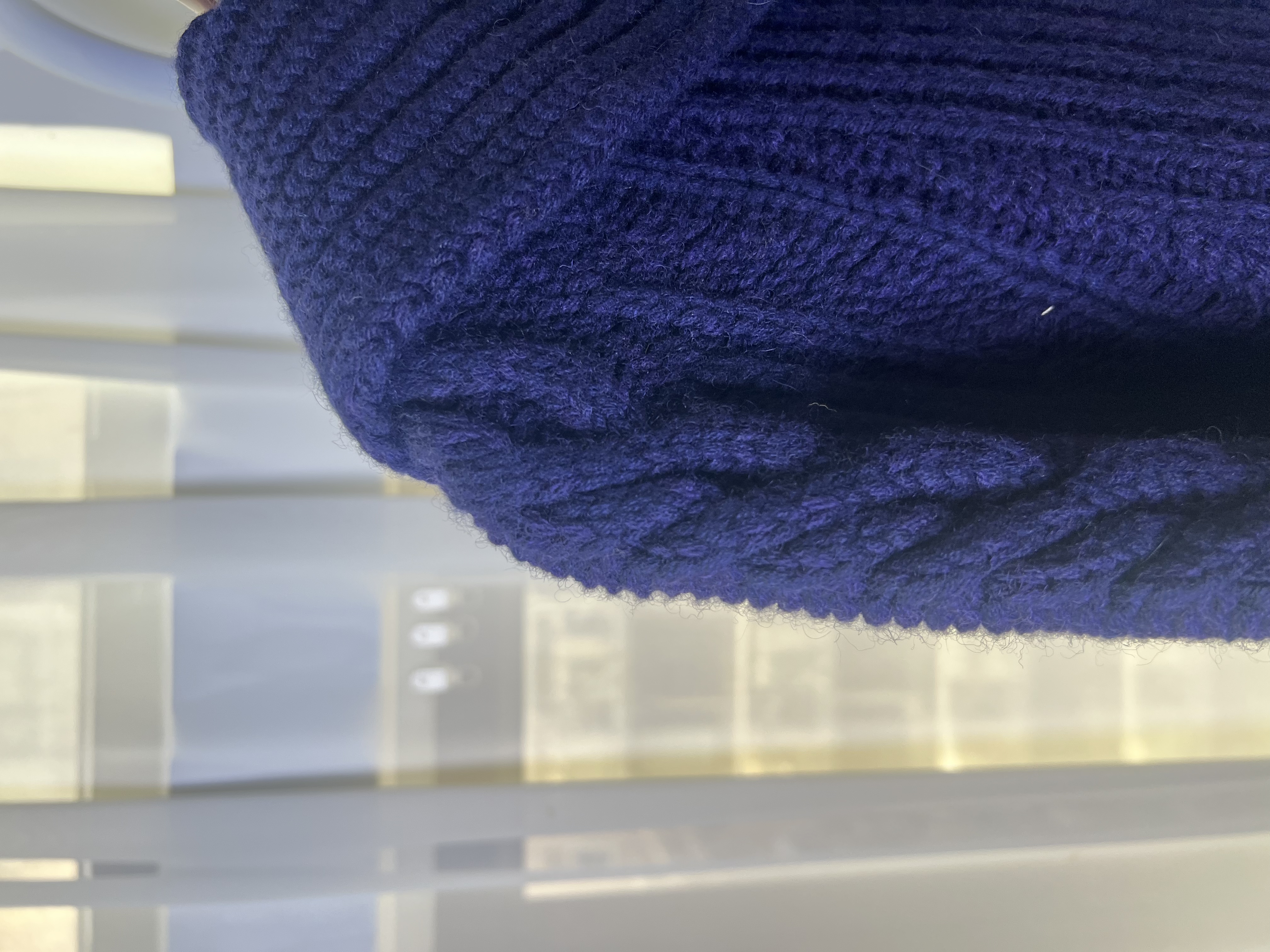 Pre-Owned Chanel Navy Cable Knit Sailor Collar Sweater / Product Code: 26041908