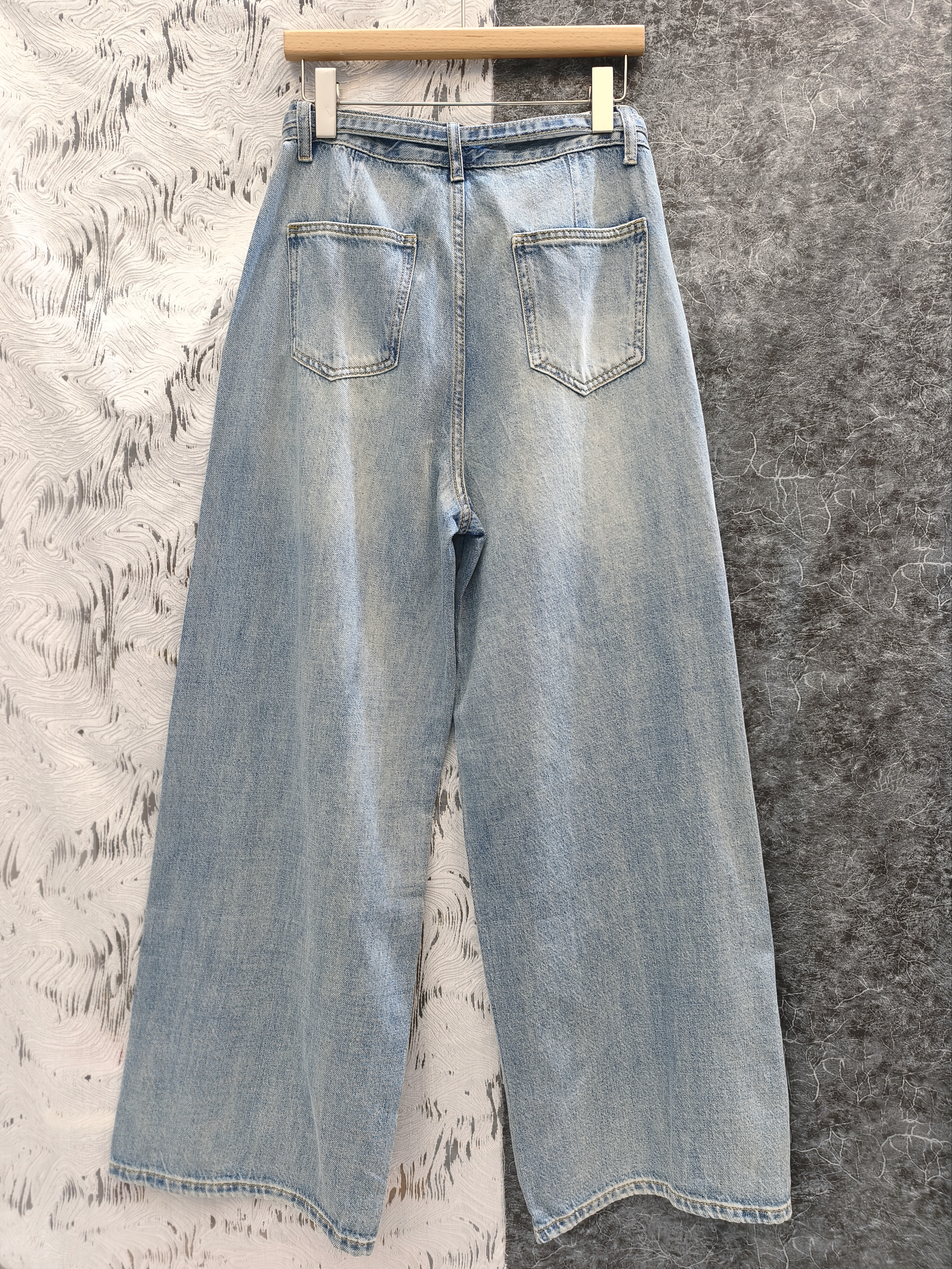 腰帶閃石牛仔褲