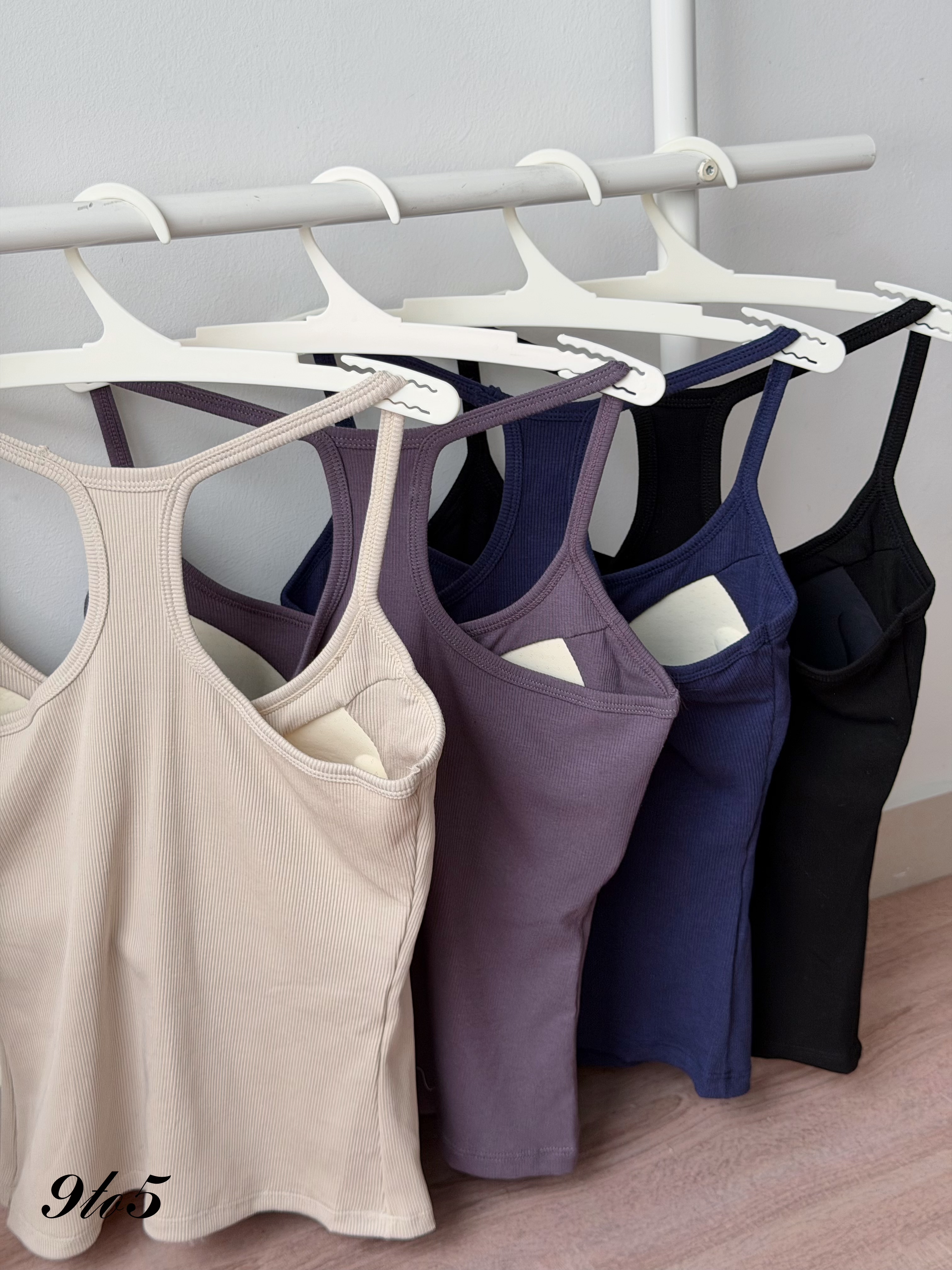 T4535 Halter Neck Camisole with Bra Pad - 4 Colors