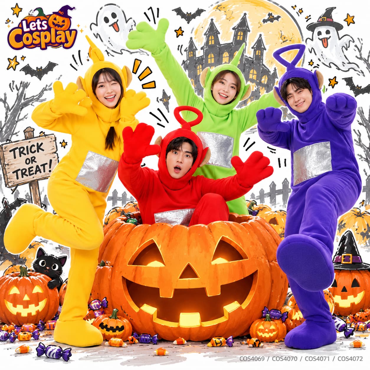 萬聖節情侶裝｜天線得得B主題 Halloween Couple Costume｜Lets Cosplay