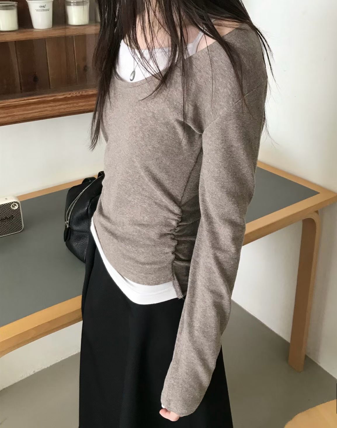 韓國顯瘦兩件外撘假背心