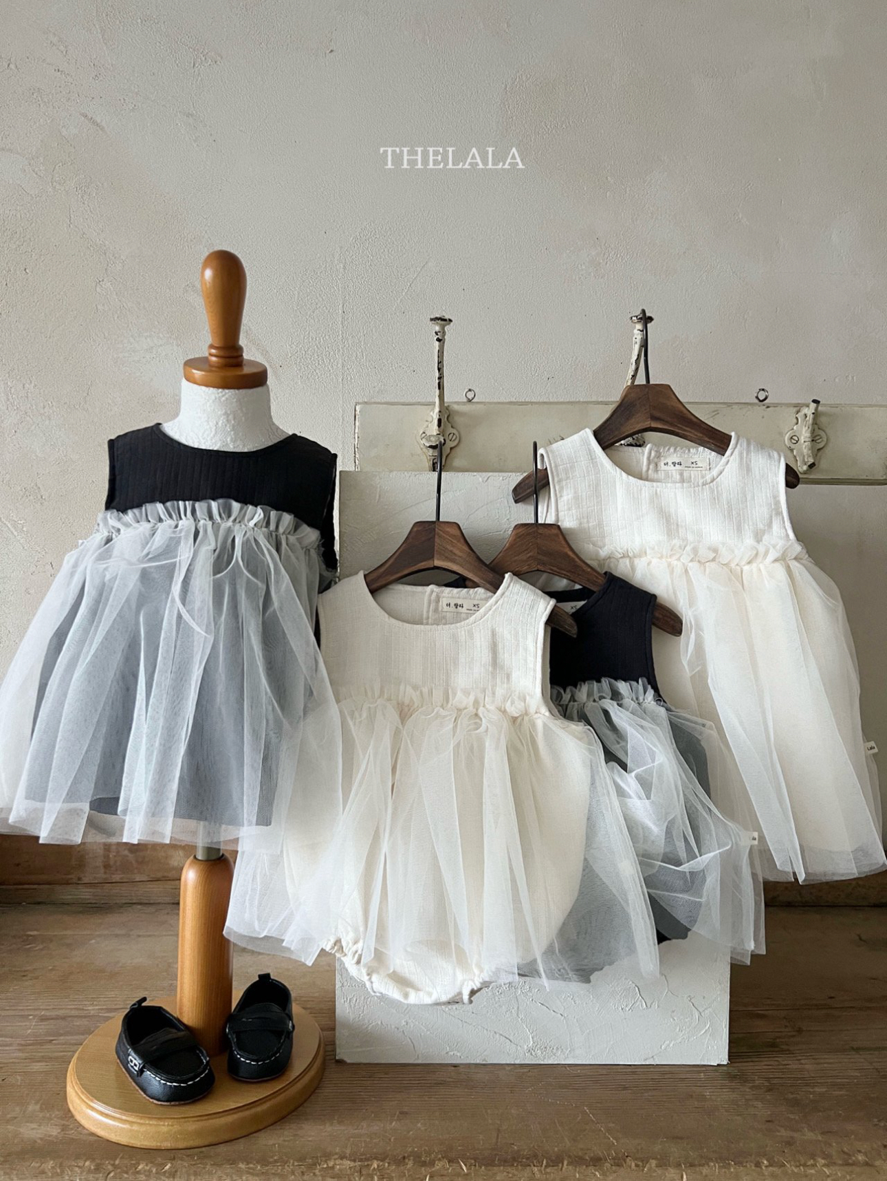 🌸預訂 韓國直送🌸🇰🇷THELALA兩色優雅薄紗背心連身裙