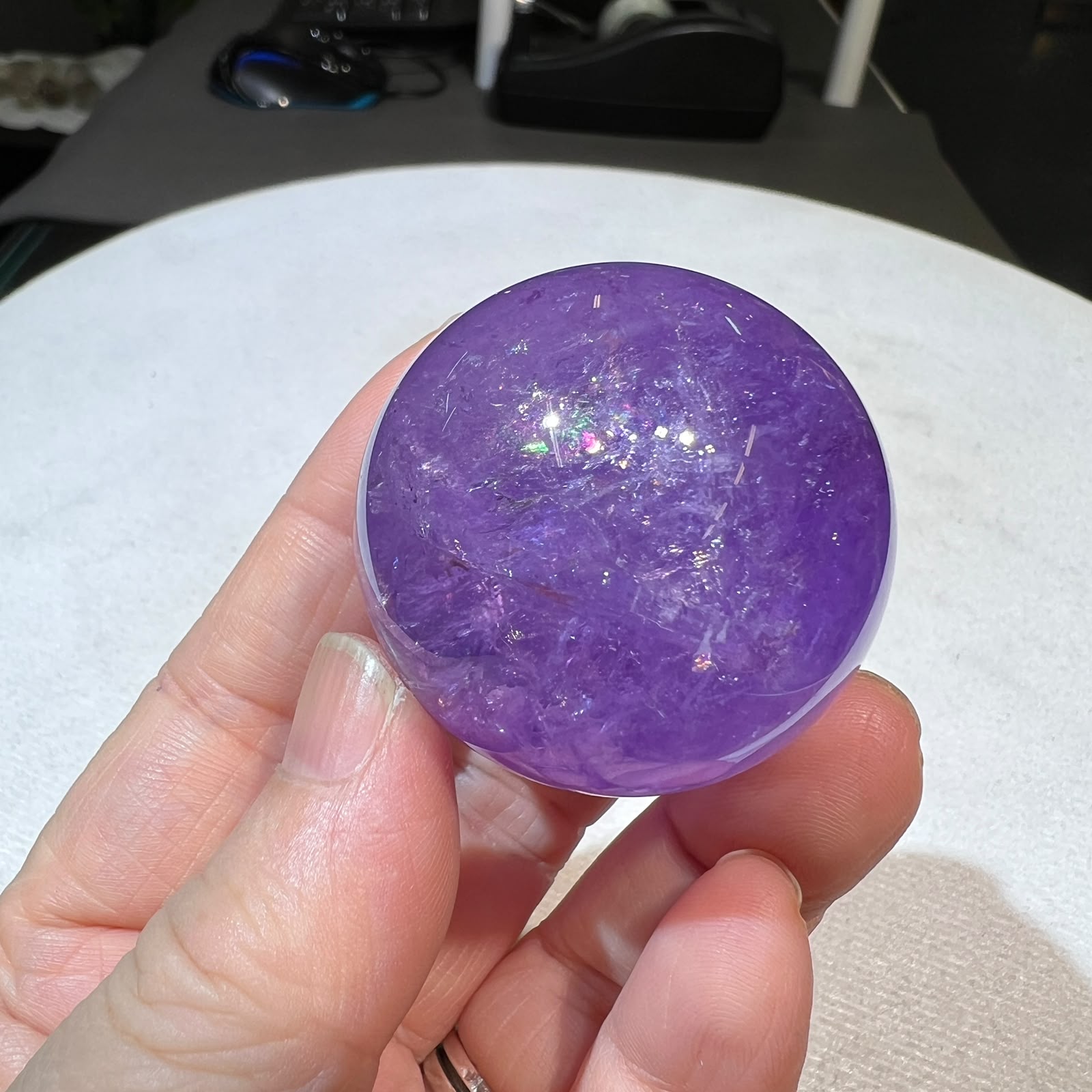 紫水晶球 3.9cm+/- (不連座)#CA0060