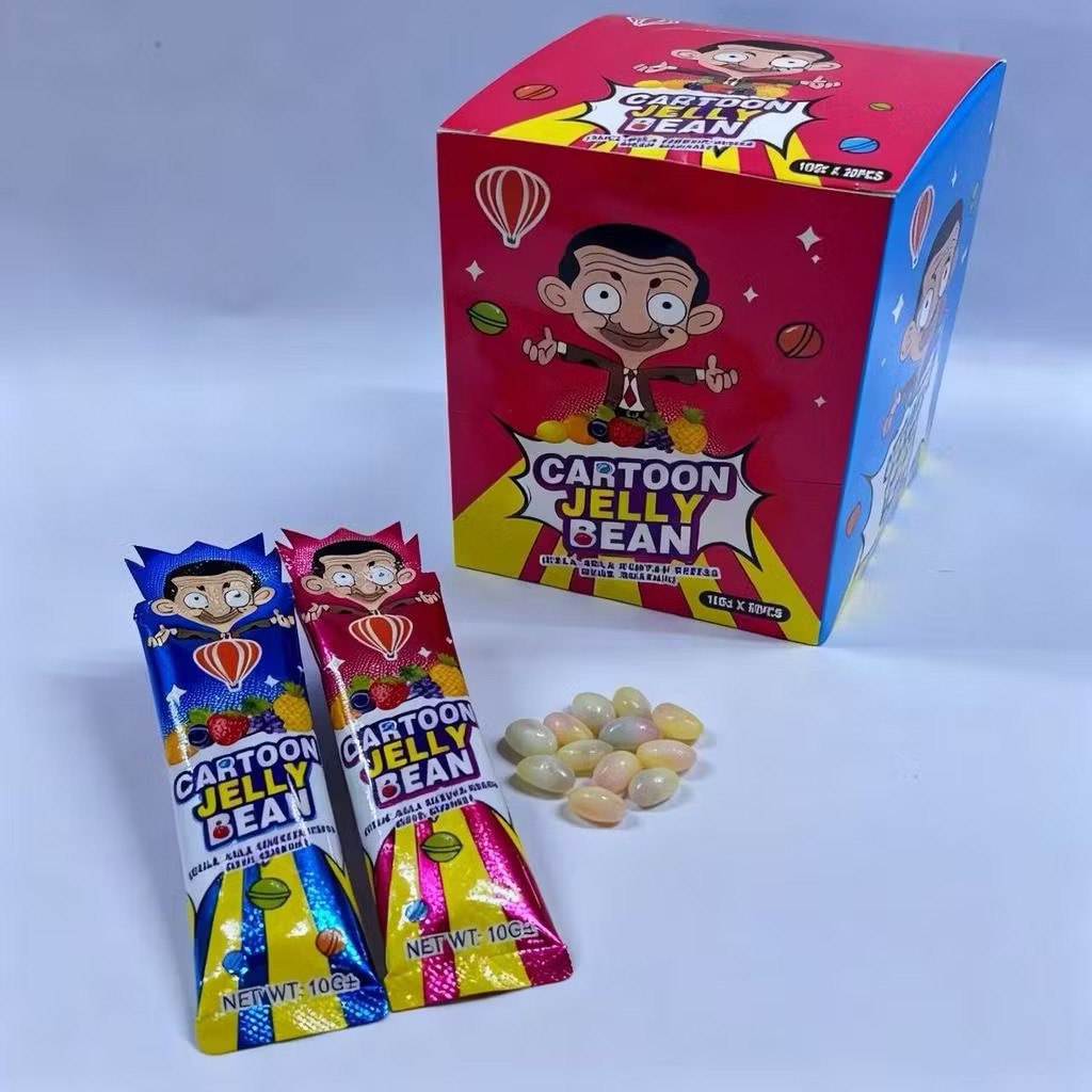 30pcs x10g Balloon Brand Cartoon Jelly Bean chewy candy fruits flavour