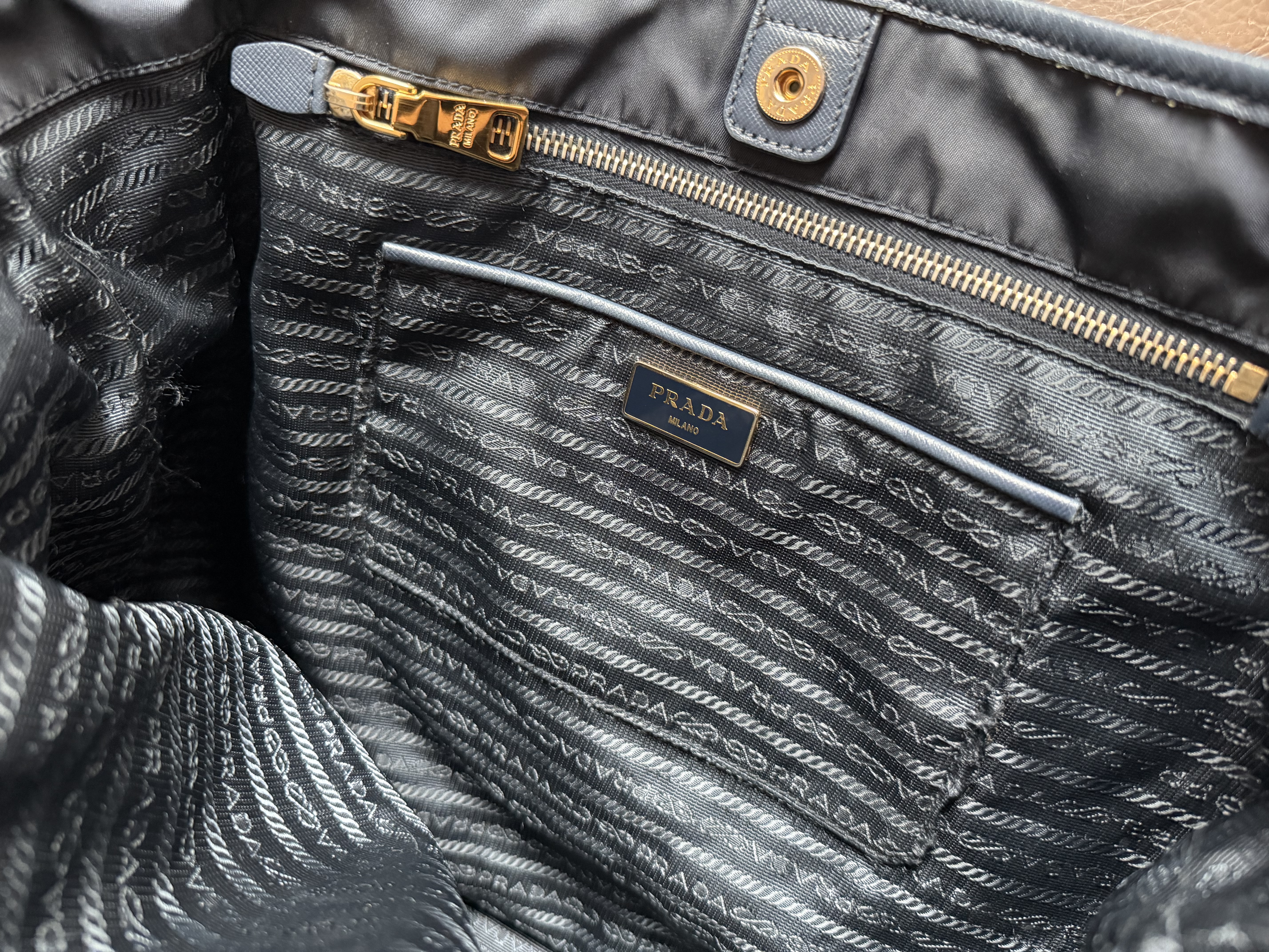 prada re nylon deep navy blue neverfull shoulder bag 