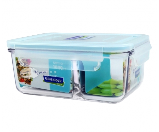 MCRK-100/長形有隔玻璃食物盒1000ml