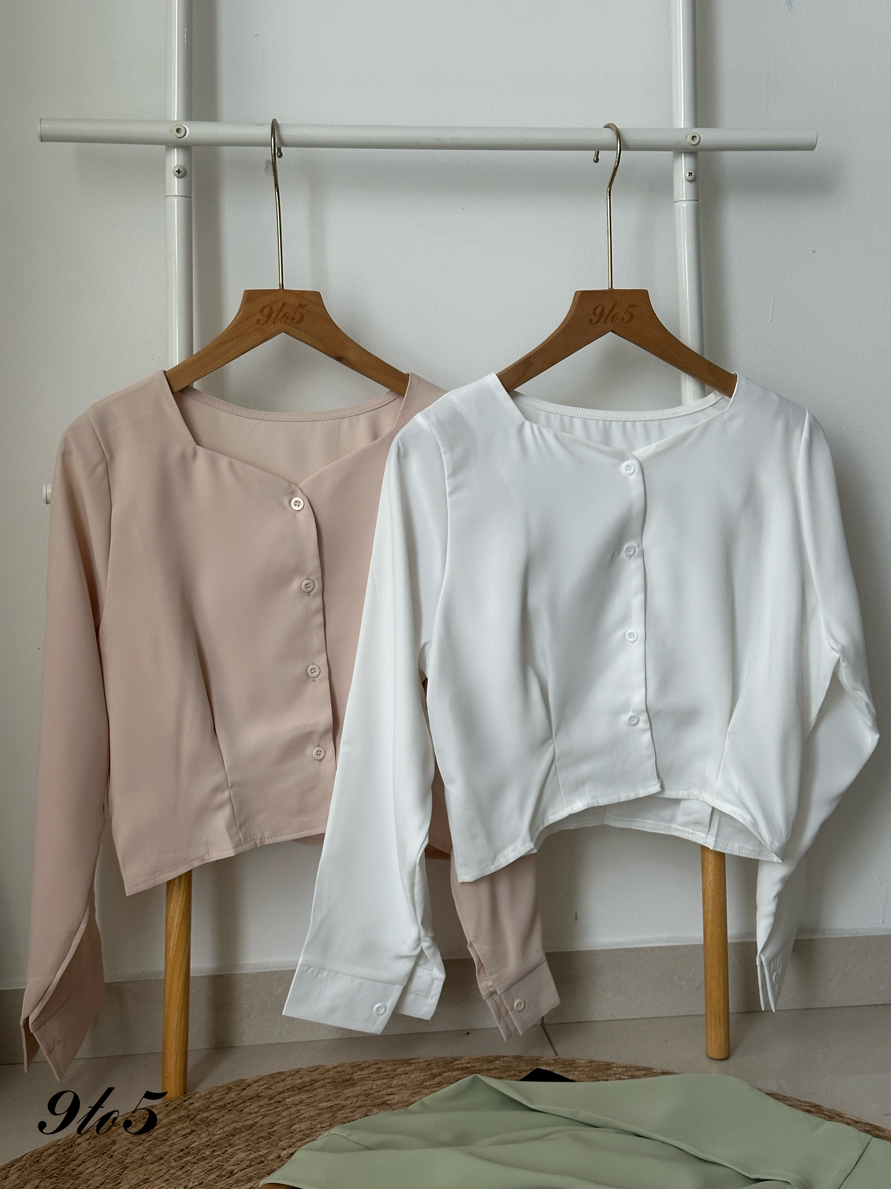 T4049 Long Sleeve Square Neck Top - 4 Colors 
