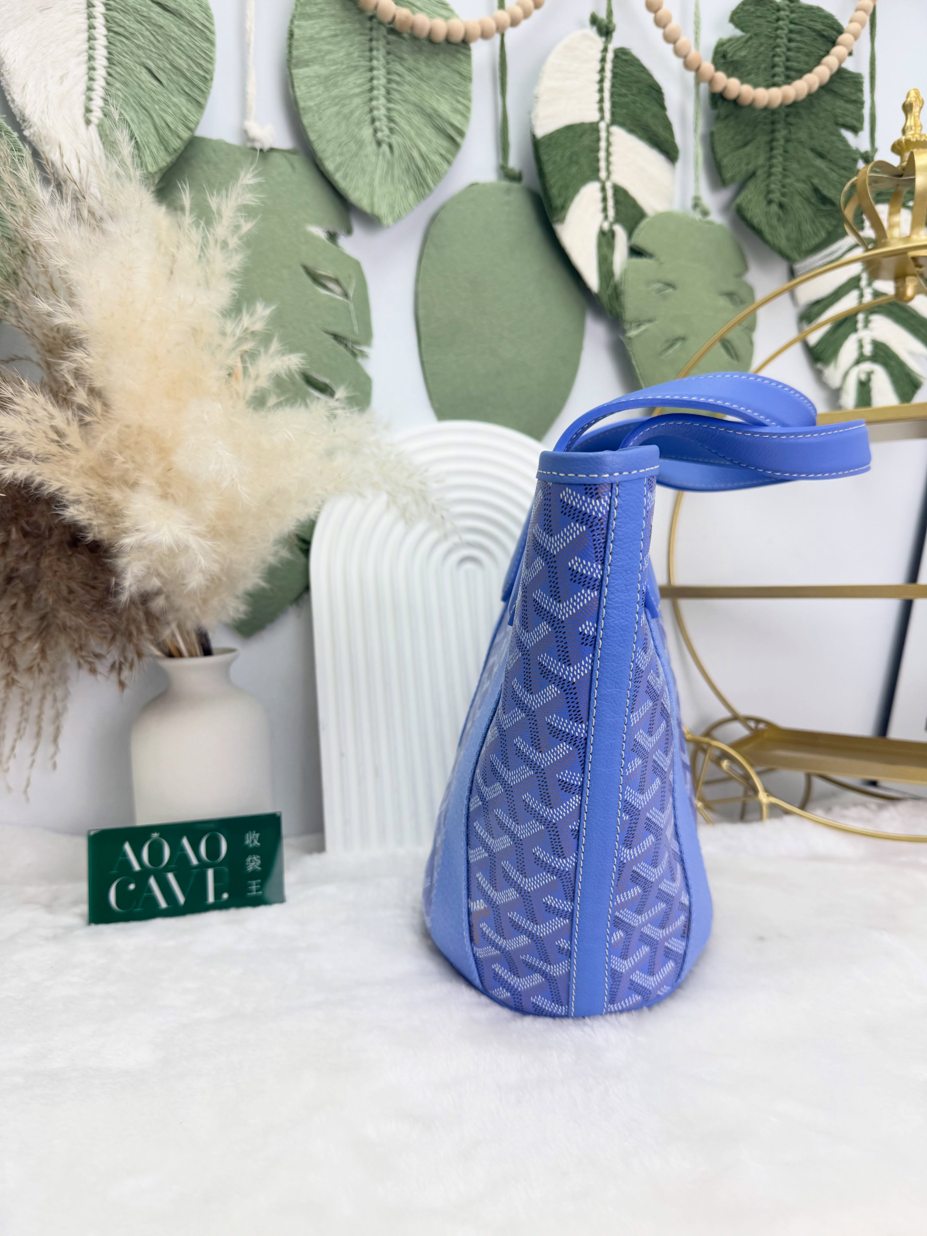 Goyard 👜 PRE OWNED 🛍️💙🌺2025限量 鳶尾花紫色 BELHARRA 🩵🪻有塵袋有肩帶 