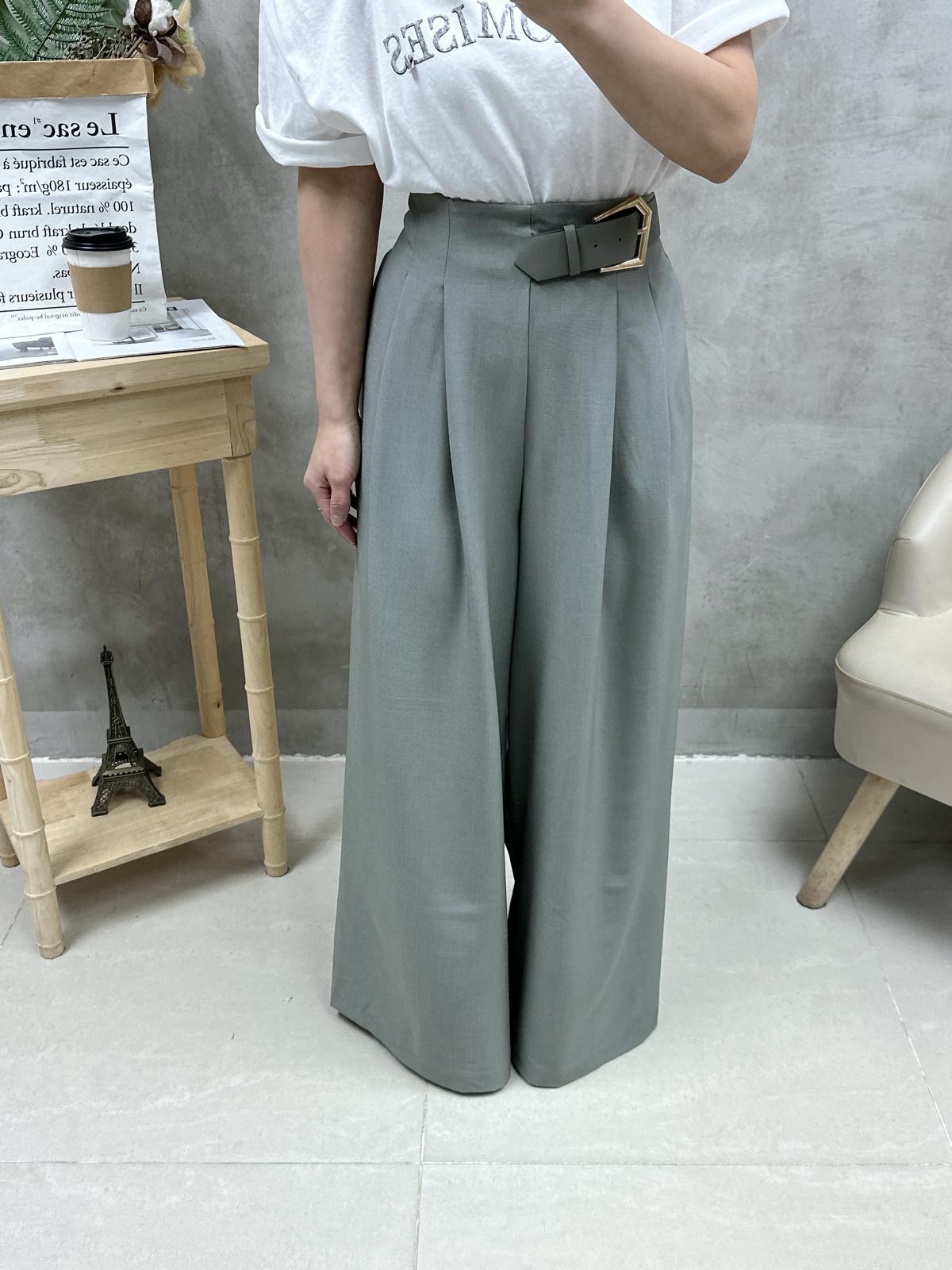 N06 不規則扣滑料褲