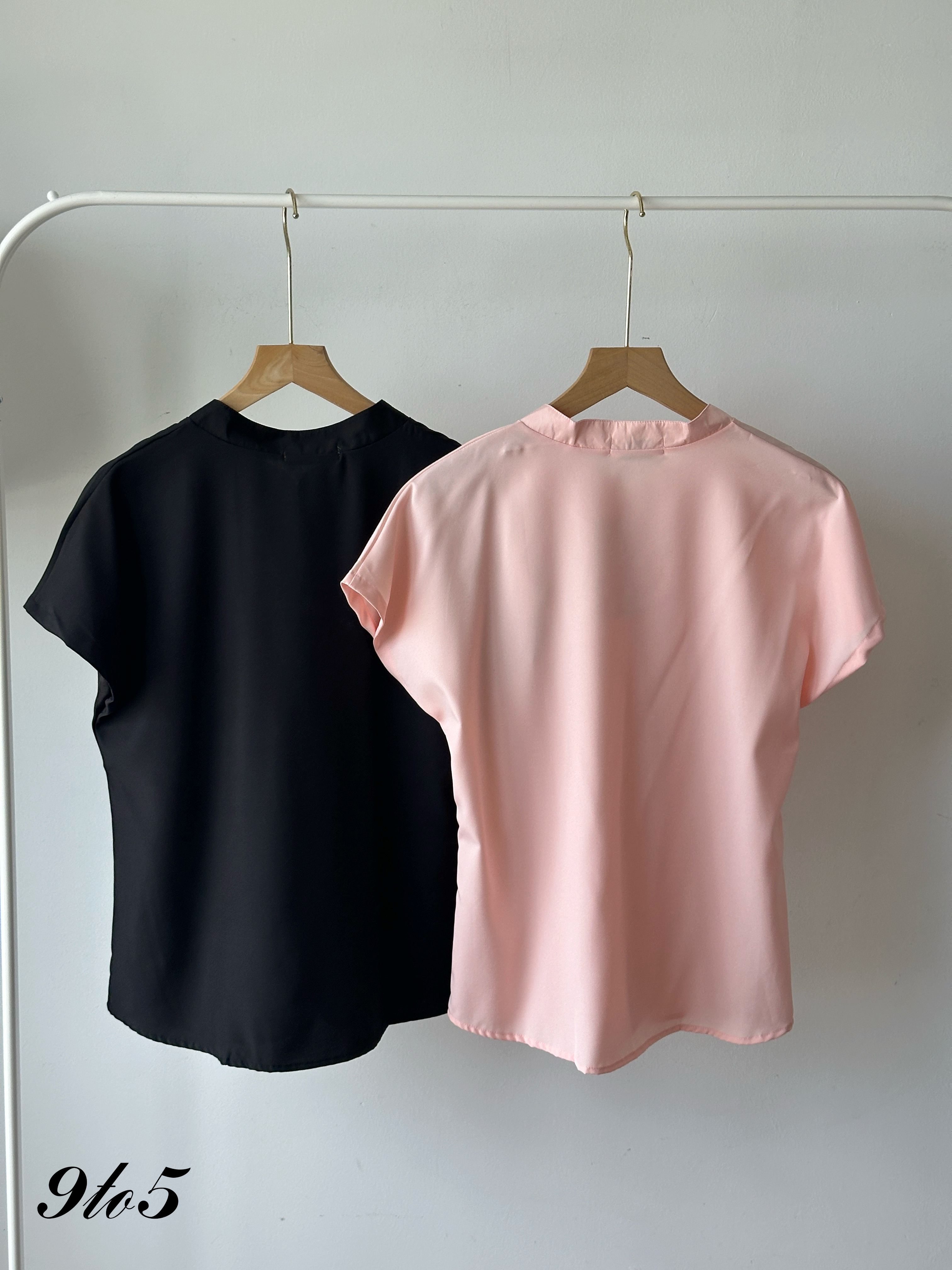 T4304 Mock Neck Ruched Shirt - 4 Colors 