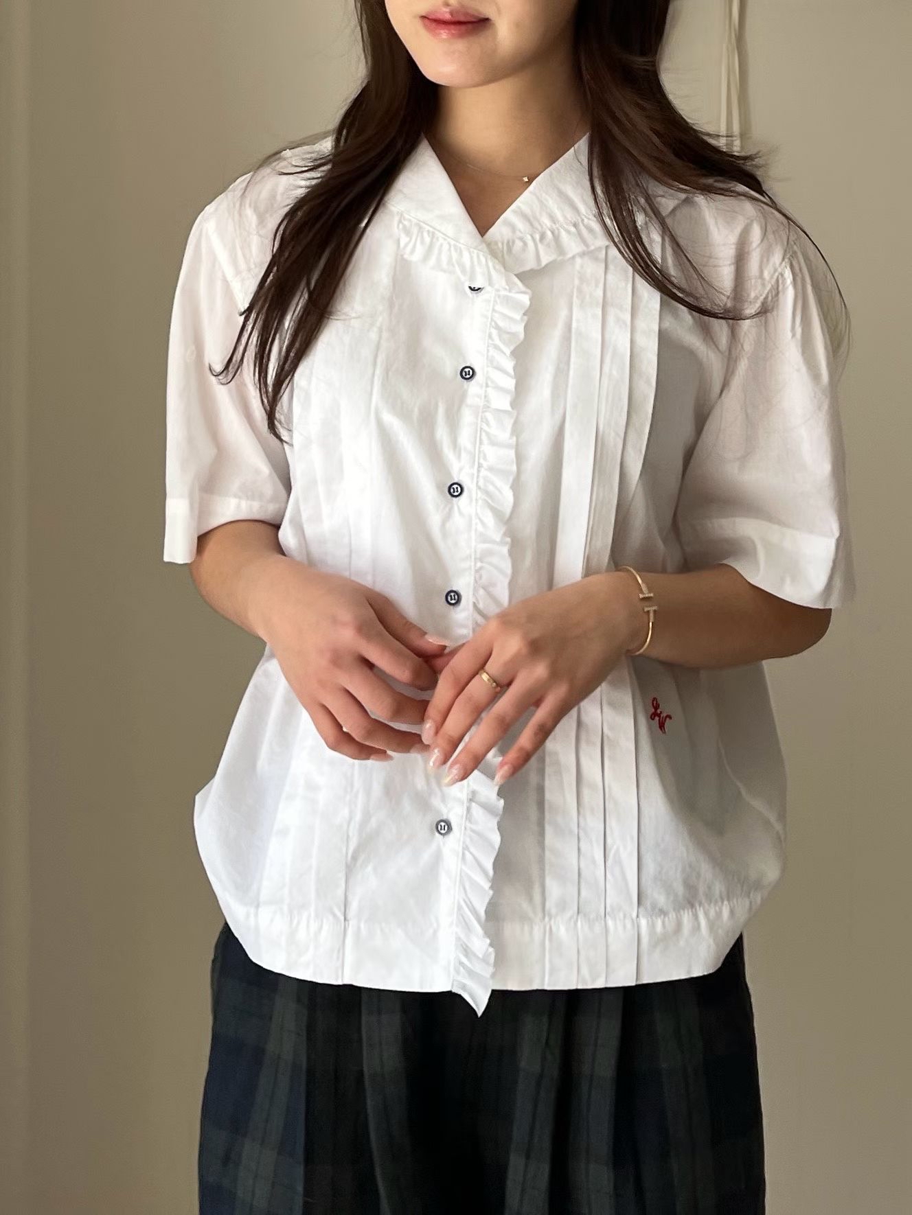 AT OS 夏日波浪摺邊恤