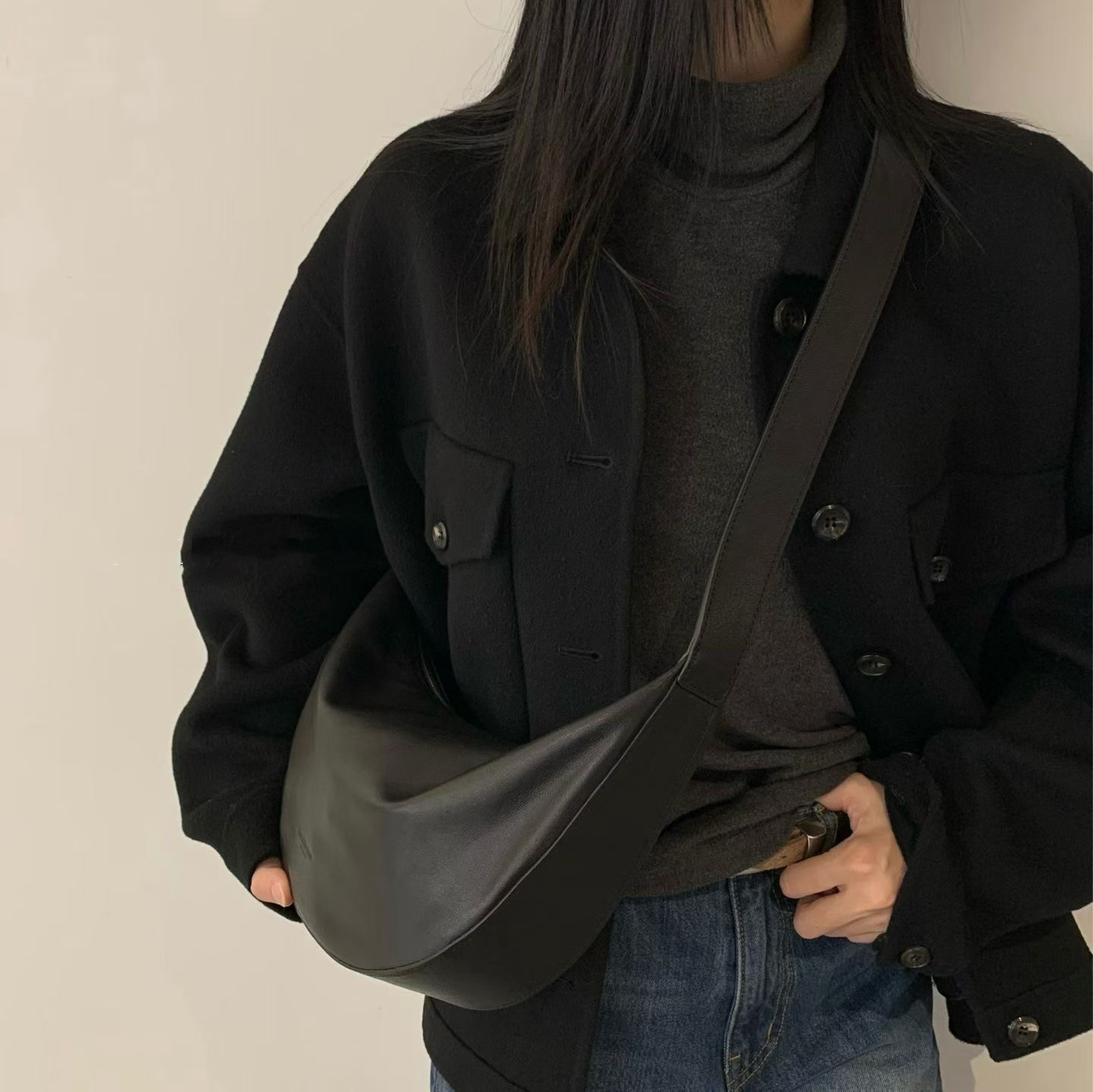 J87兩用月亮皮袋（羊皮）