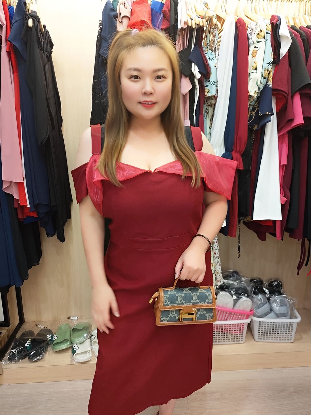 LF#0110-01 🔥特价🔥露肩一字领礼服