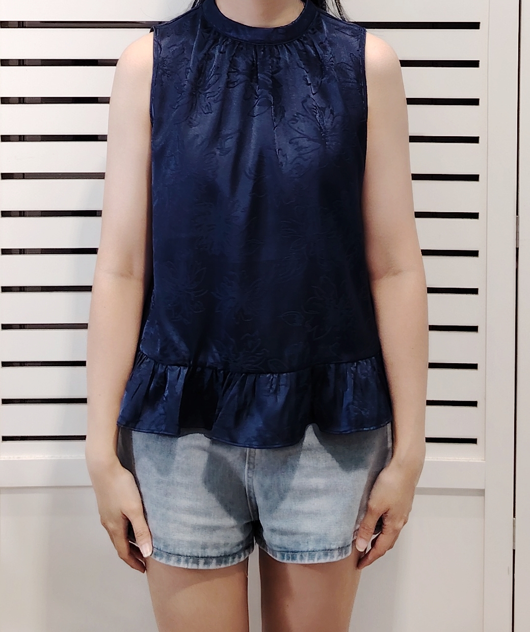 25003 Oriental Style Satin Blouse