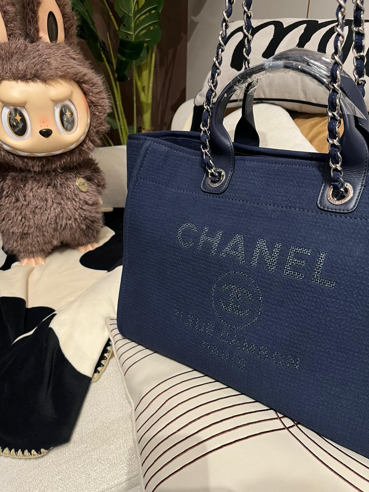 Chanel DEAUVILLE tote bag 100%Authentic ,95%new ✅晶片chip ✅pouch ✅dust bag