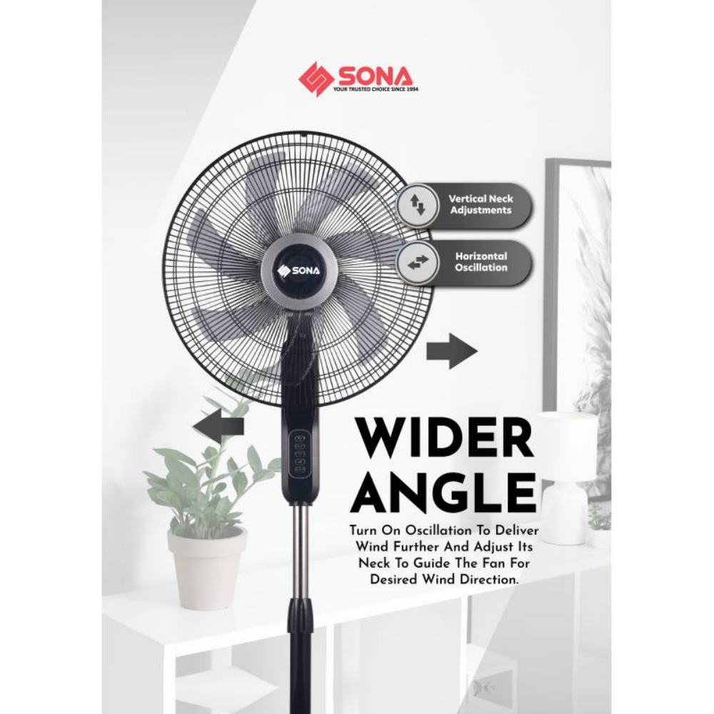 Sona 18" Remote DC Stand Fan SFS 1192DC QT