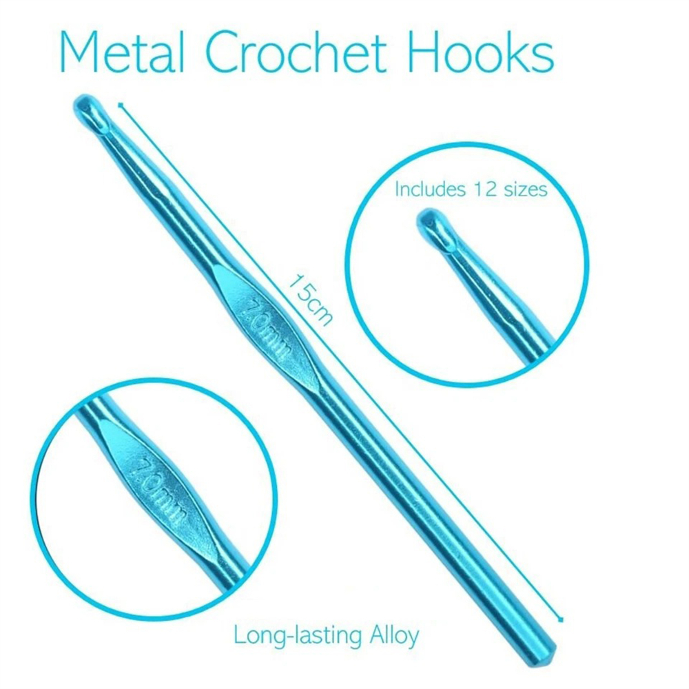 彩色毛衣鉤針 12件套 UA0526