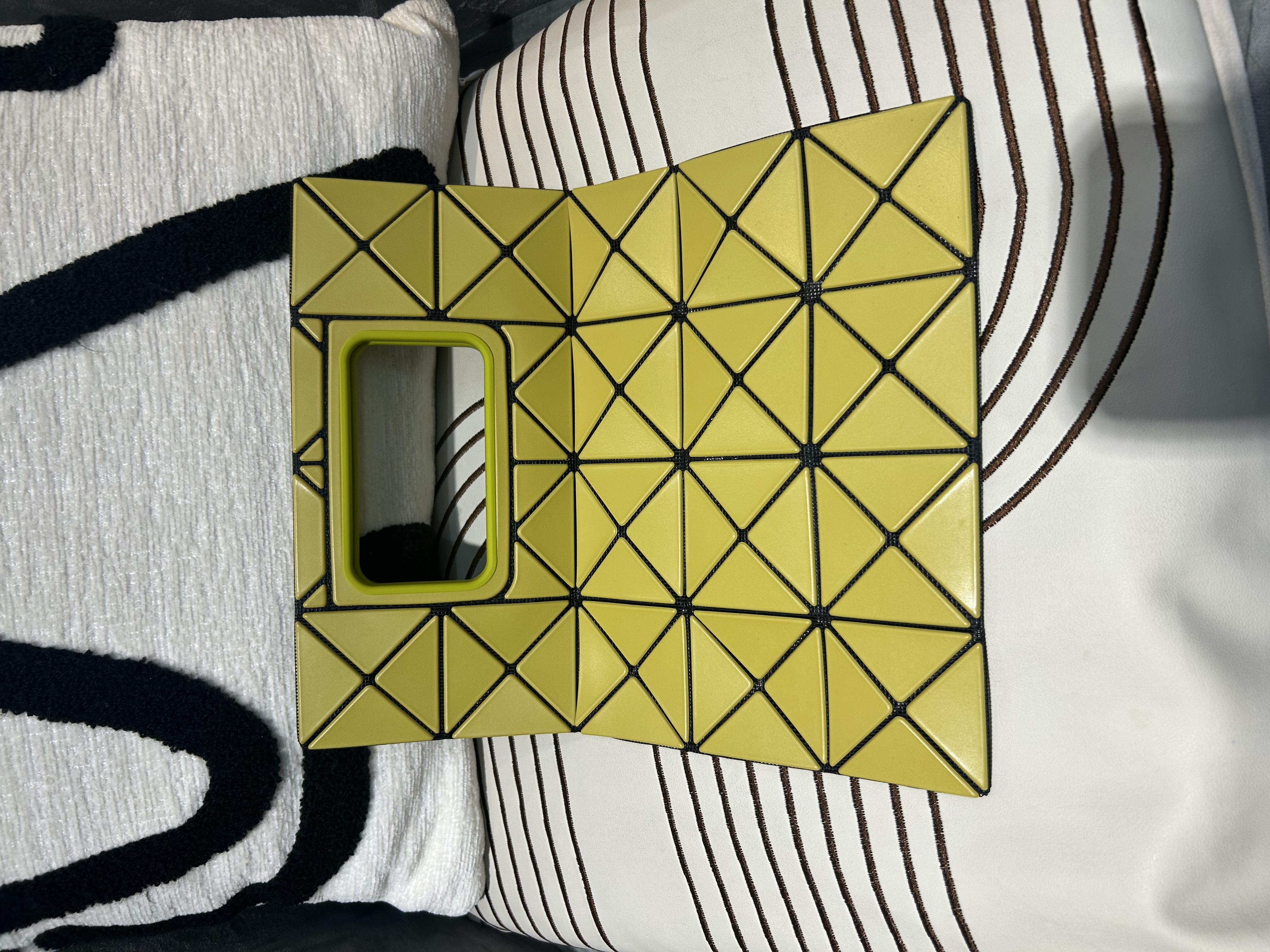 ISSEY MIYAKE BaoBao 4x5 Handbag matte yellow PVC BB33 手挽袋 100%Authentic, 99%New