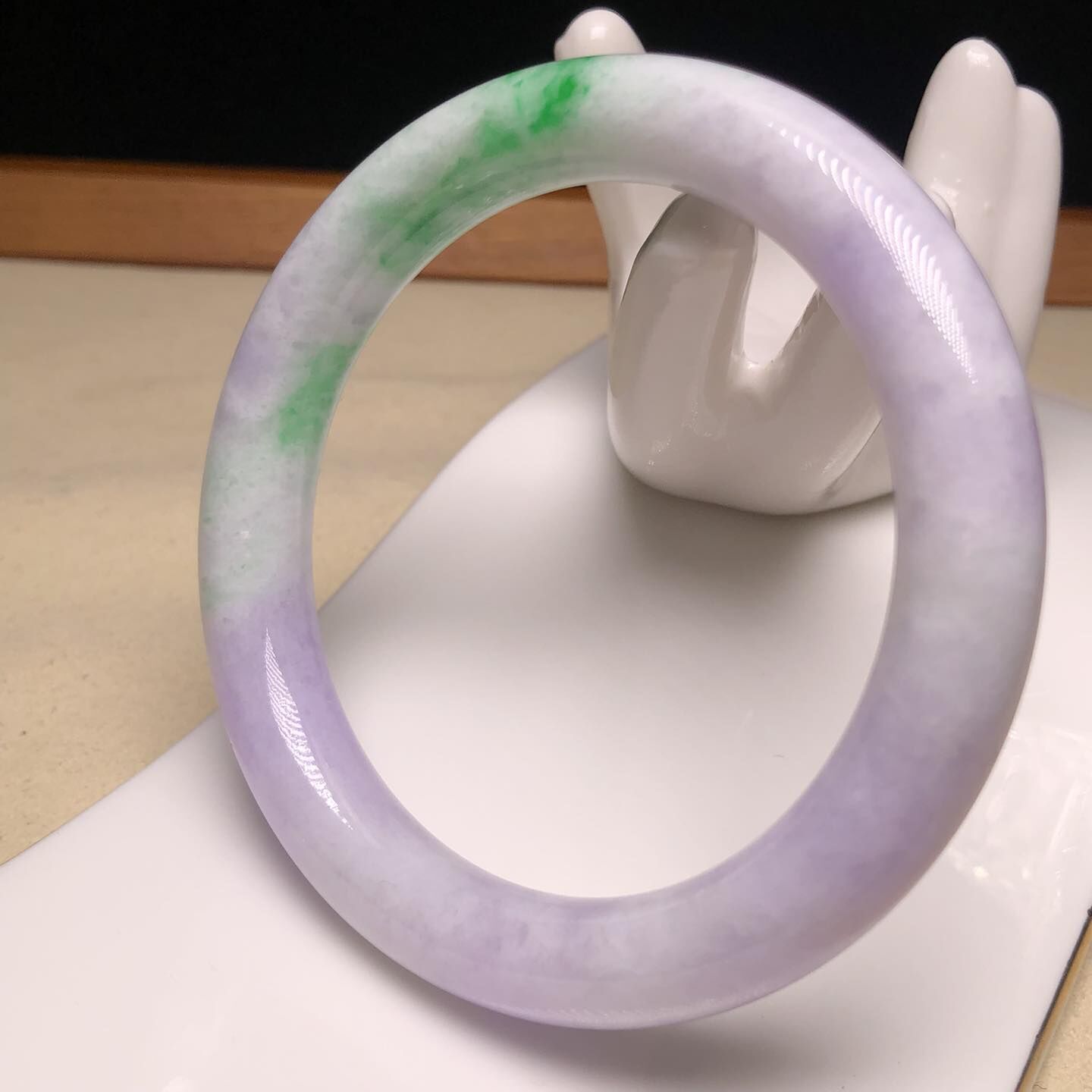 紫底飄翠手鐲55.3mm