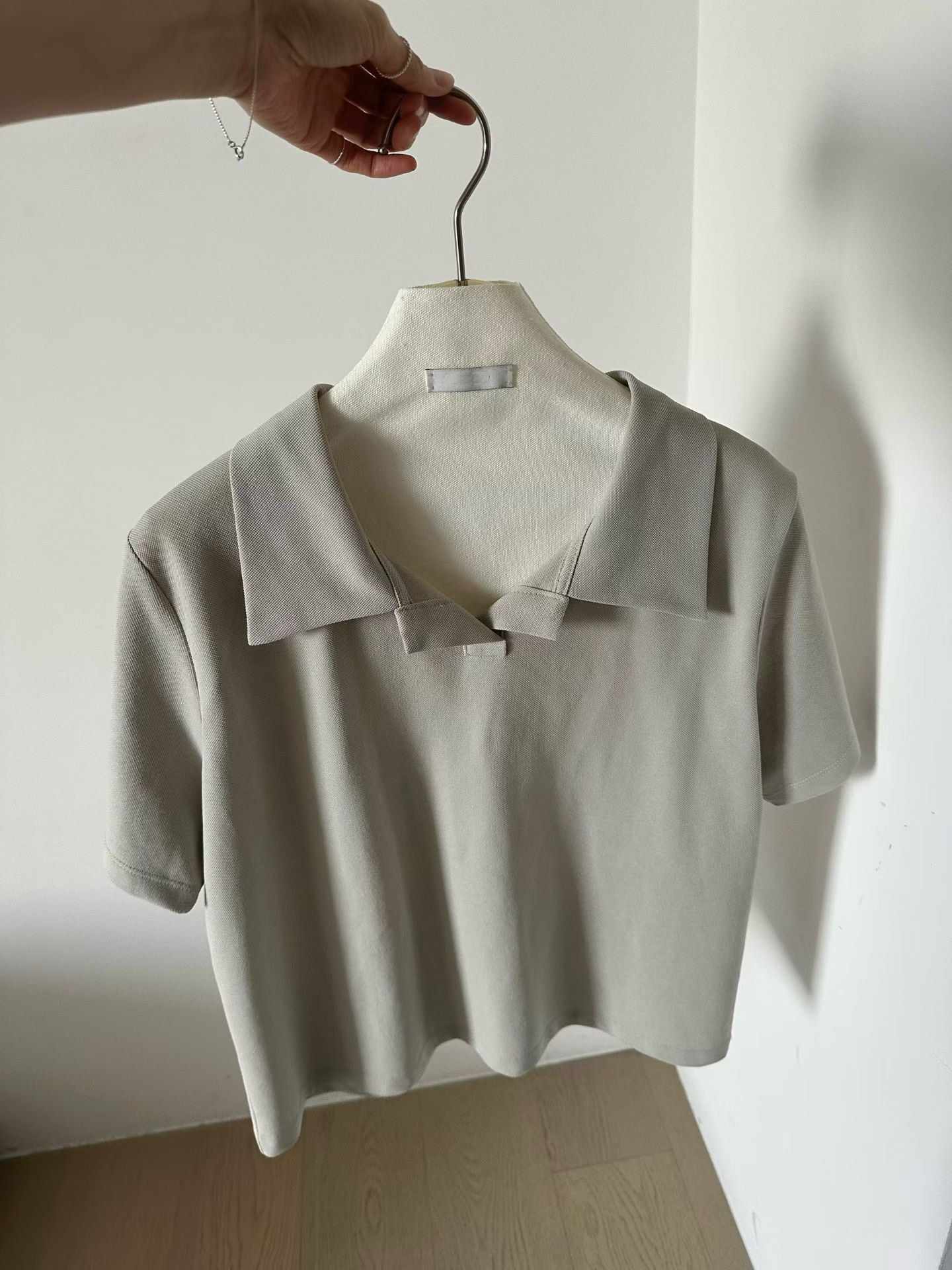 Good quality v-neck polo shirt #top130