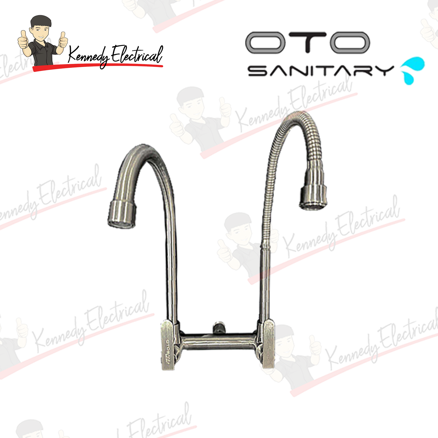 Otosani 304# Stainless Steel Double Wall Swan Tap 1F1S (966-16F#) OTO966-16F