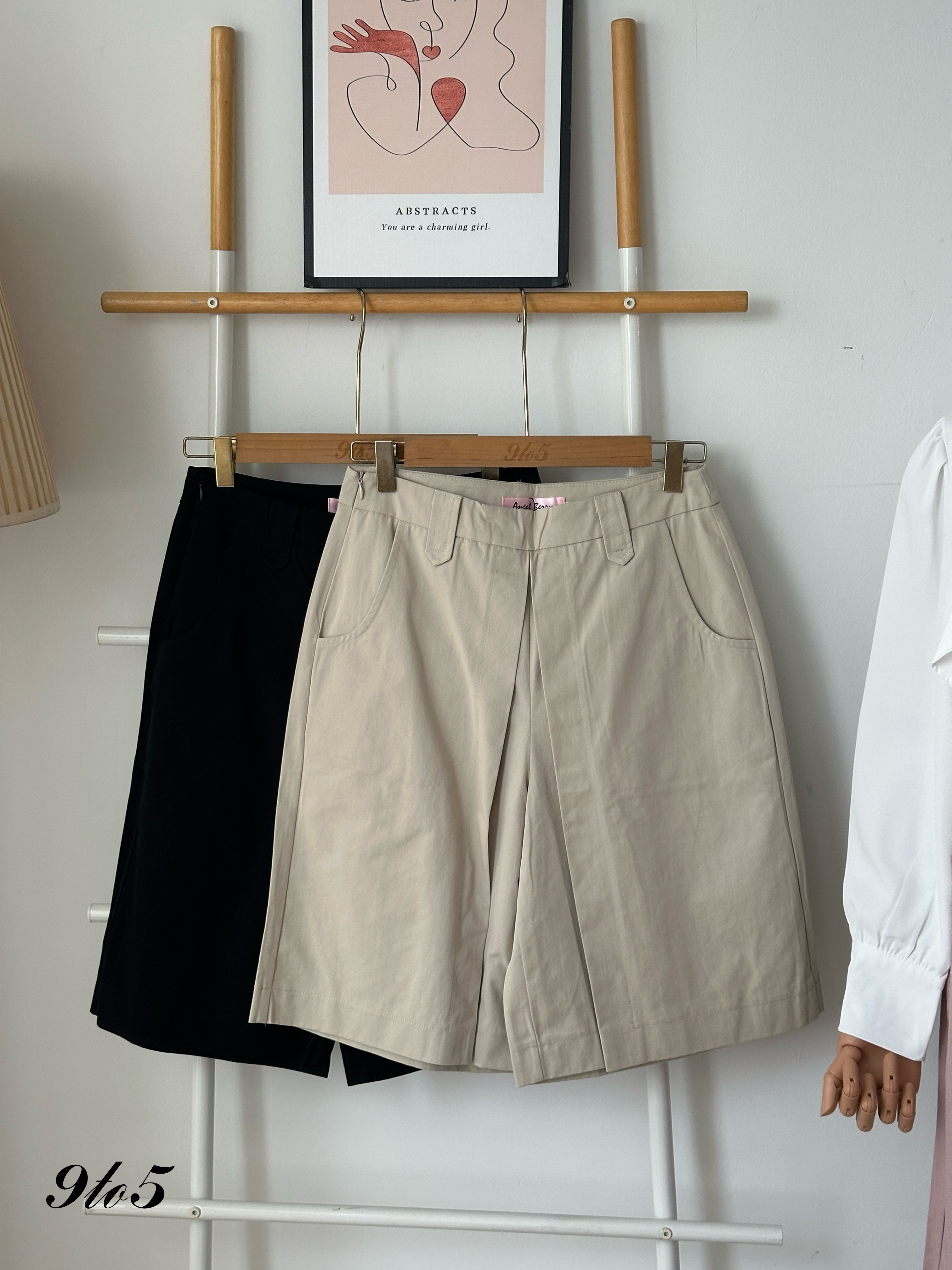 S1791 A Line Overlap Midi Pants - 3 Colors