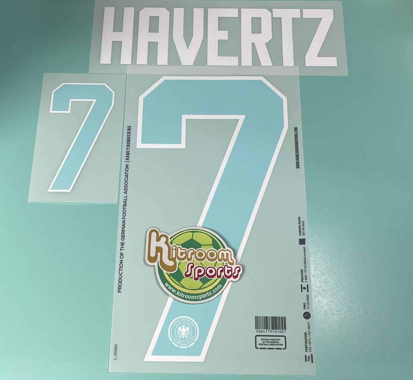 2026 World Cup Germany Away Nameset #7 HAVERTZ