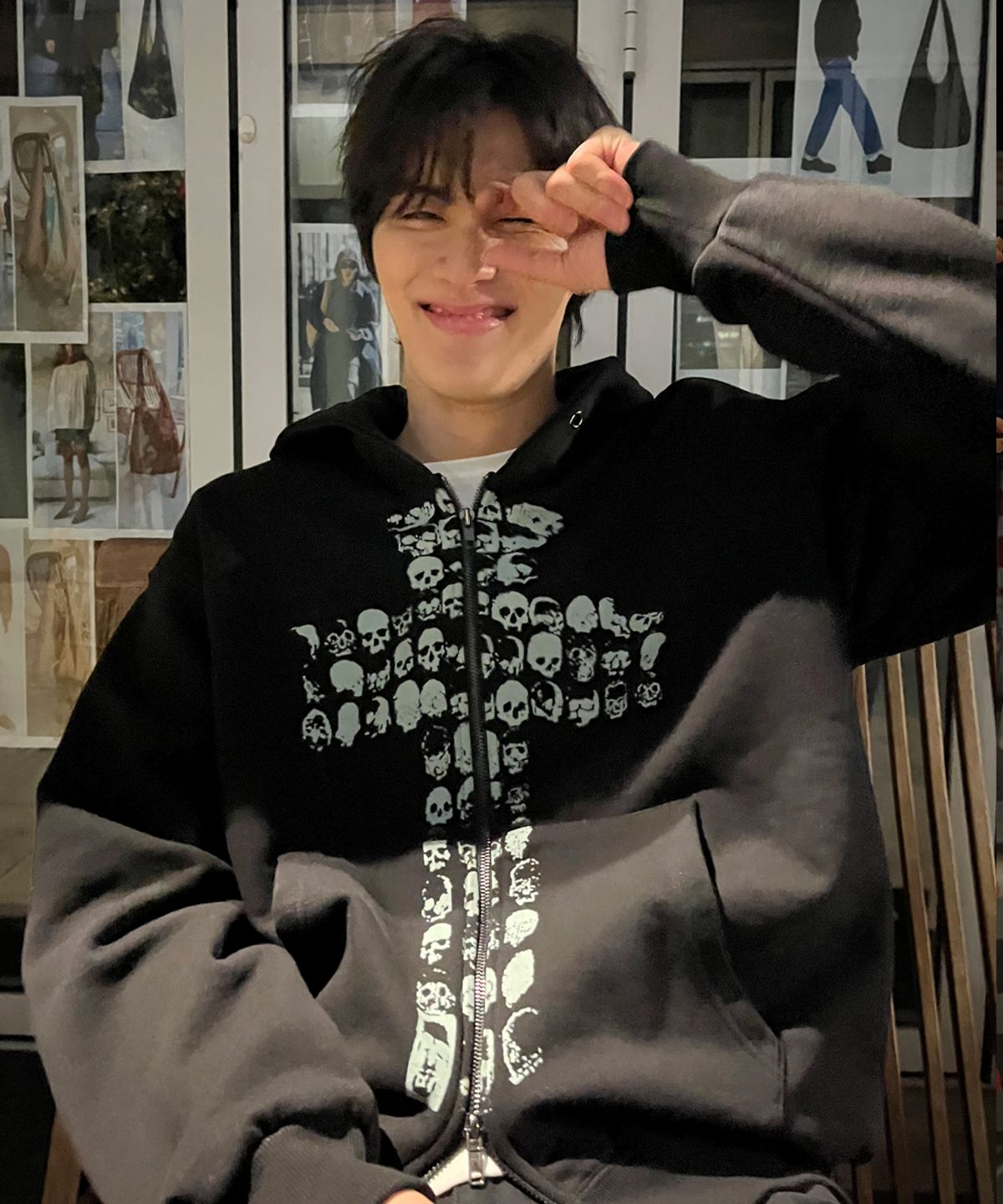 🇰🇷訂購｜UNTITLED 26SS｜ Cross Skeleton Hoodie 2色 